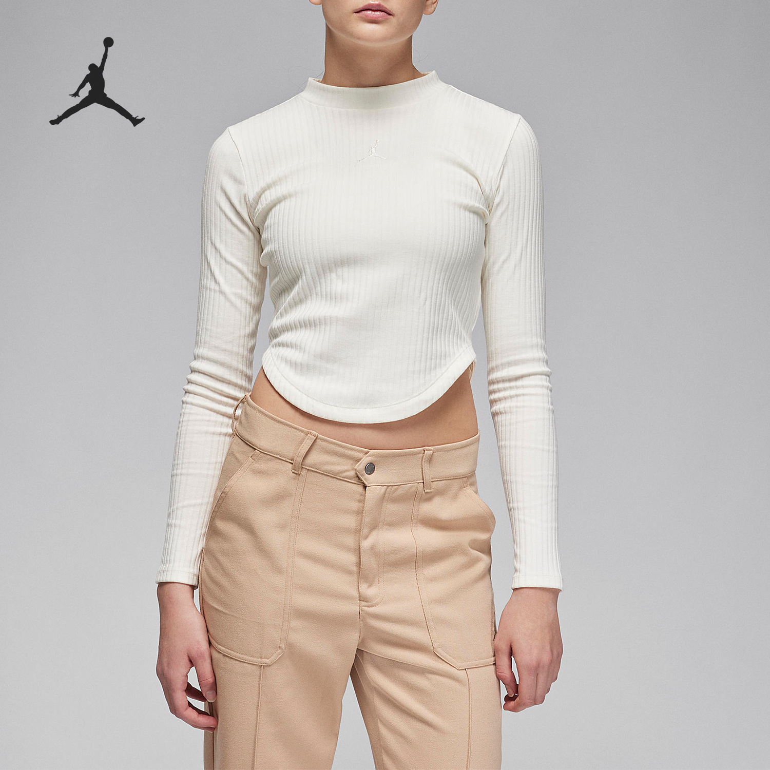 Nike Air Jordan Women's Casual Sports Knit Long-sleeved T-shirt FN5400-133