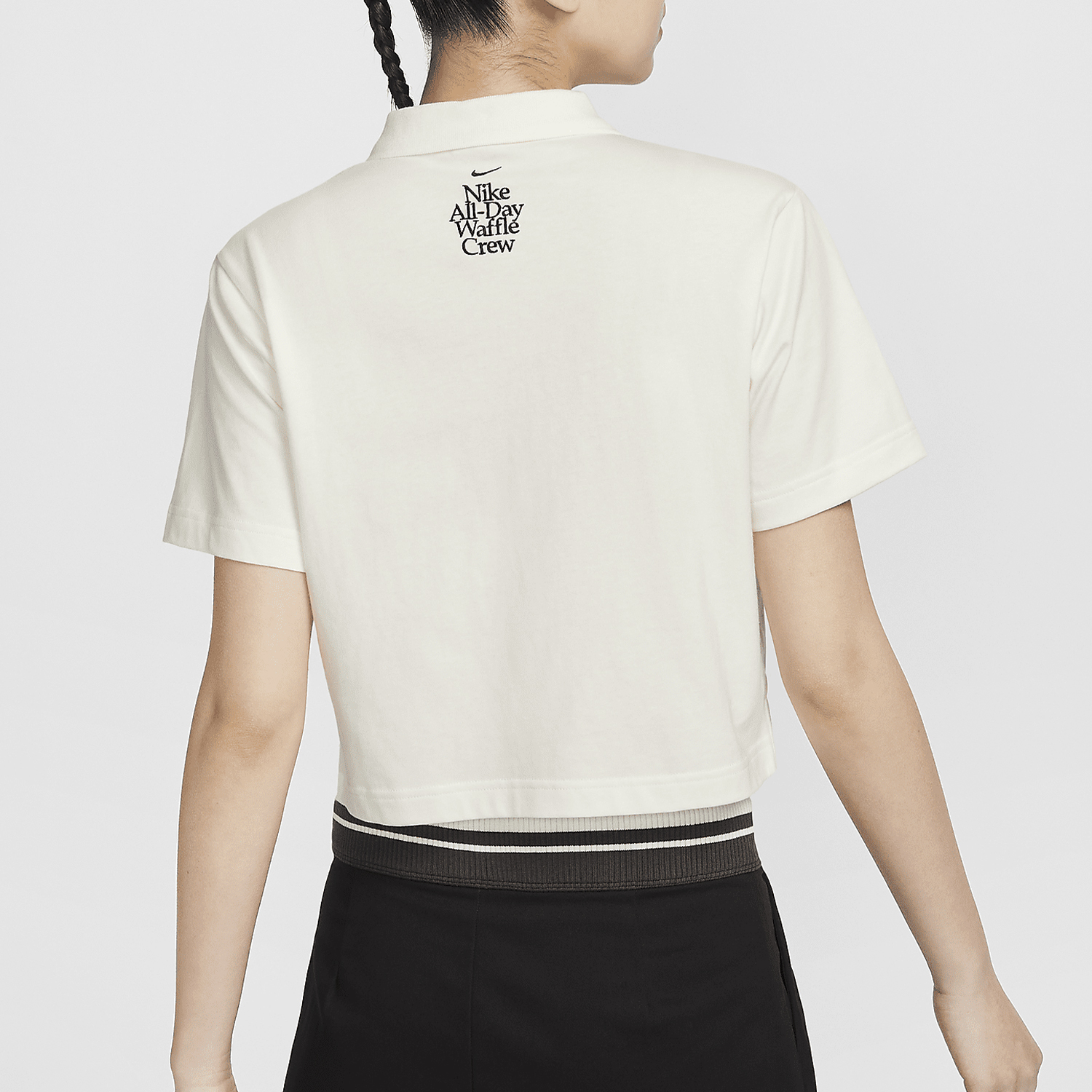 Nike Sportswear Women's Short Hem Open Bottom Collar T-Shirt HQ1199-133