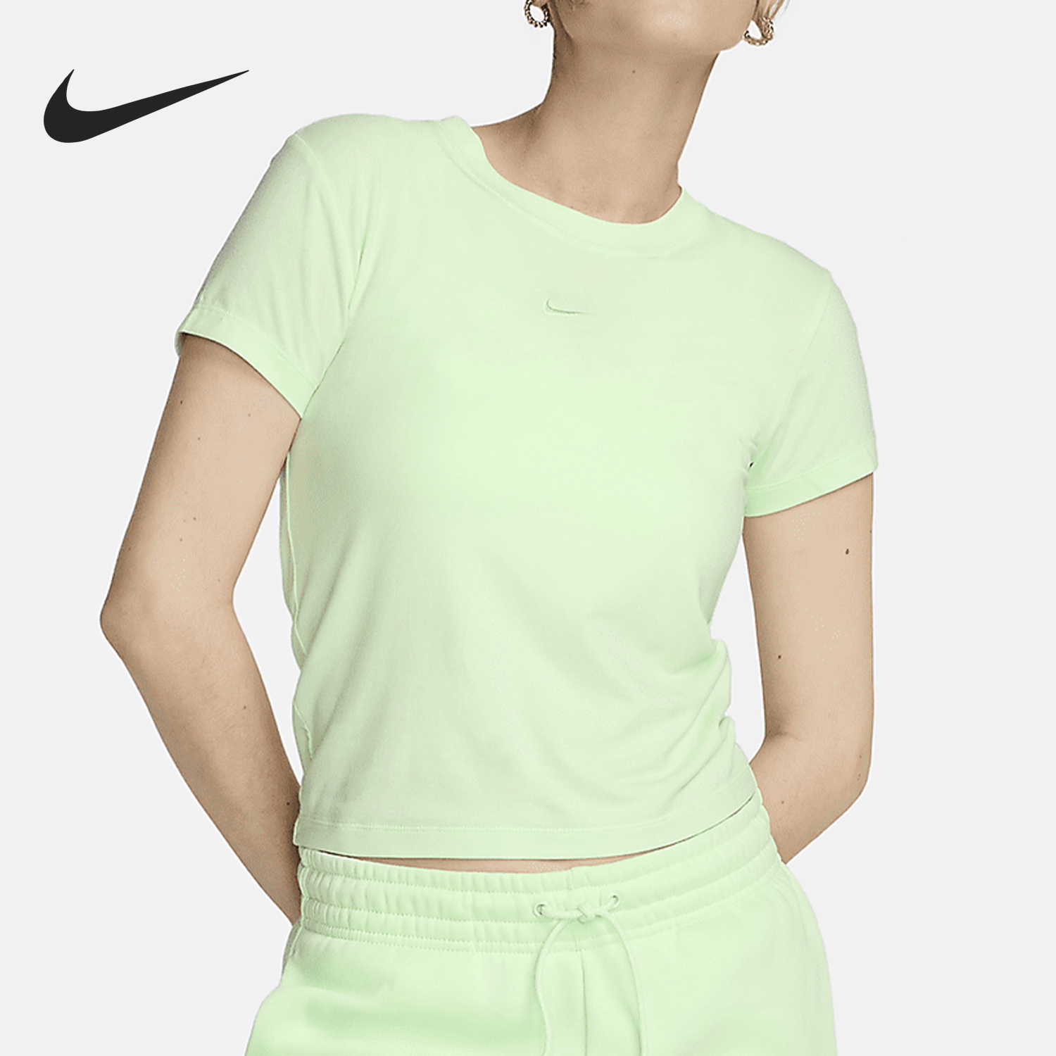 Nike New Season Women's Simple Casual Round Neck Slim Fit Short Sleeve T-Shirt FV5509-376