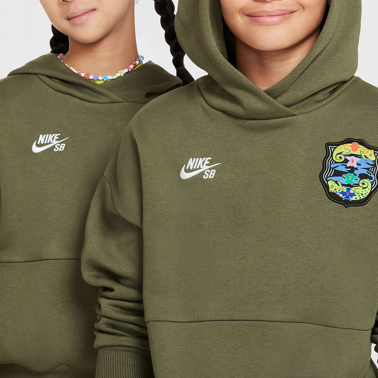 Nike Fashion Big Kids Fleece Hooded Casual Skate Sweatshirt FV0408-222