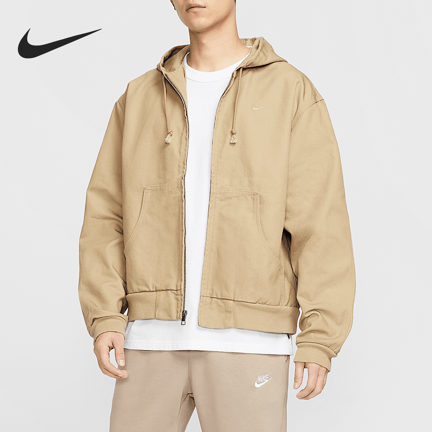 Nike Sports Men's Loose Breathable Patch Hooded Jacket HQ6123-297
