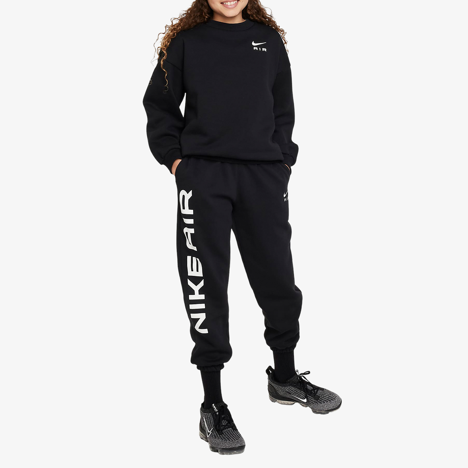 Nike New Big Kids' Fleece Lined Warm Knit Sports Pants FD2957-010