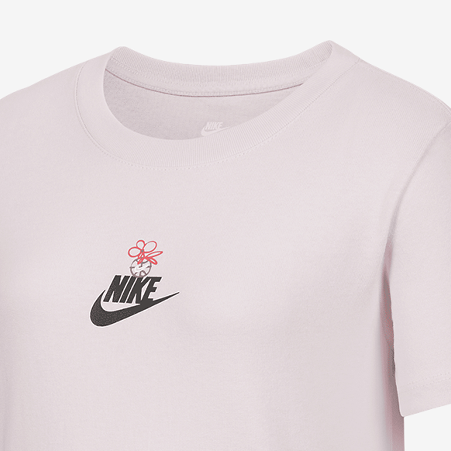 Nike Sportswear Girls' Loose Round Neck Soft T-Shirt HF9788-663