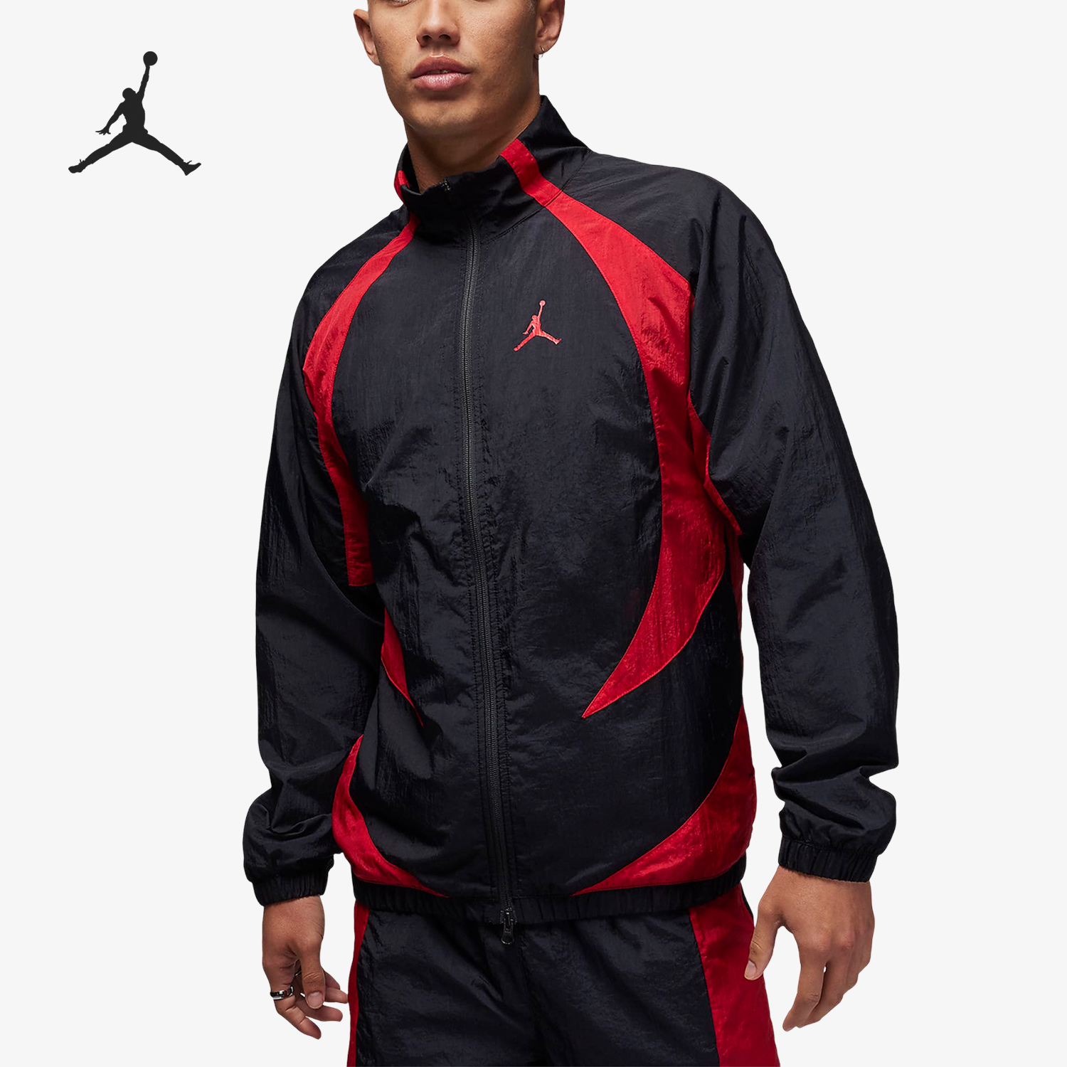 Nike JORDAN Men's Trendy Patchwork Woven Jacket DX9368-013
