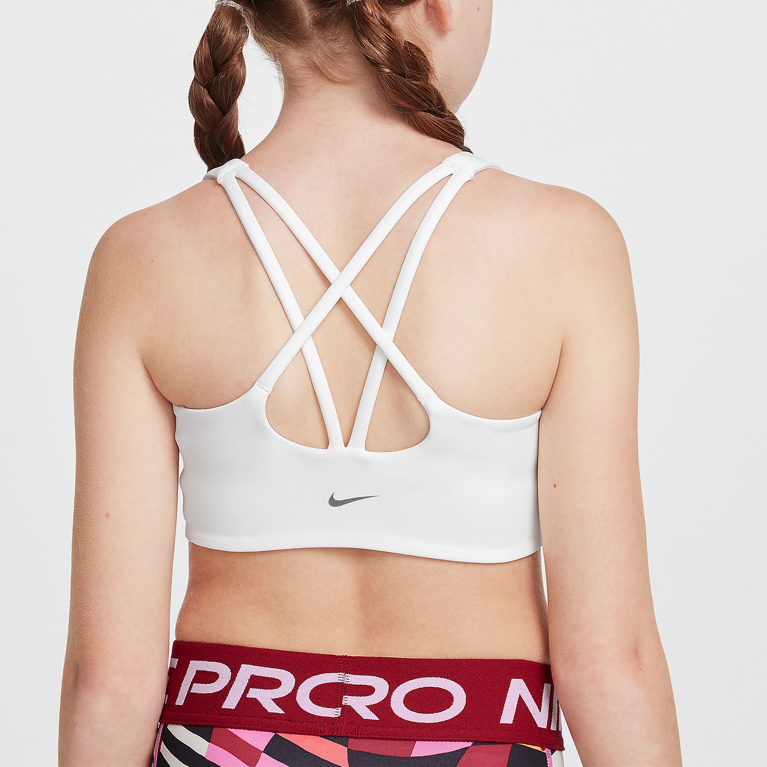 Nike's new autumn lightweight and breathable training sports bra for girls, FQ8729-100