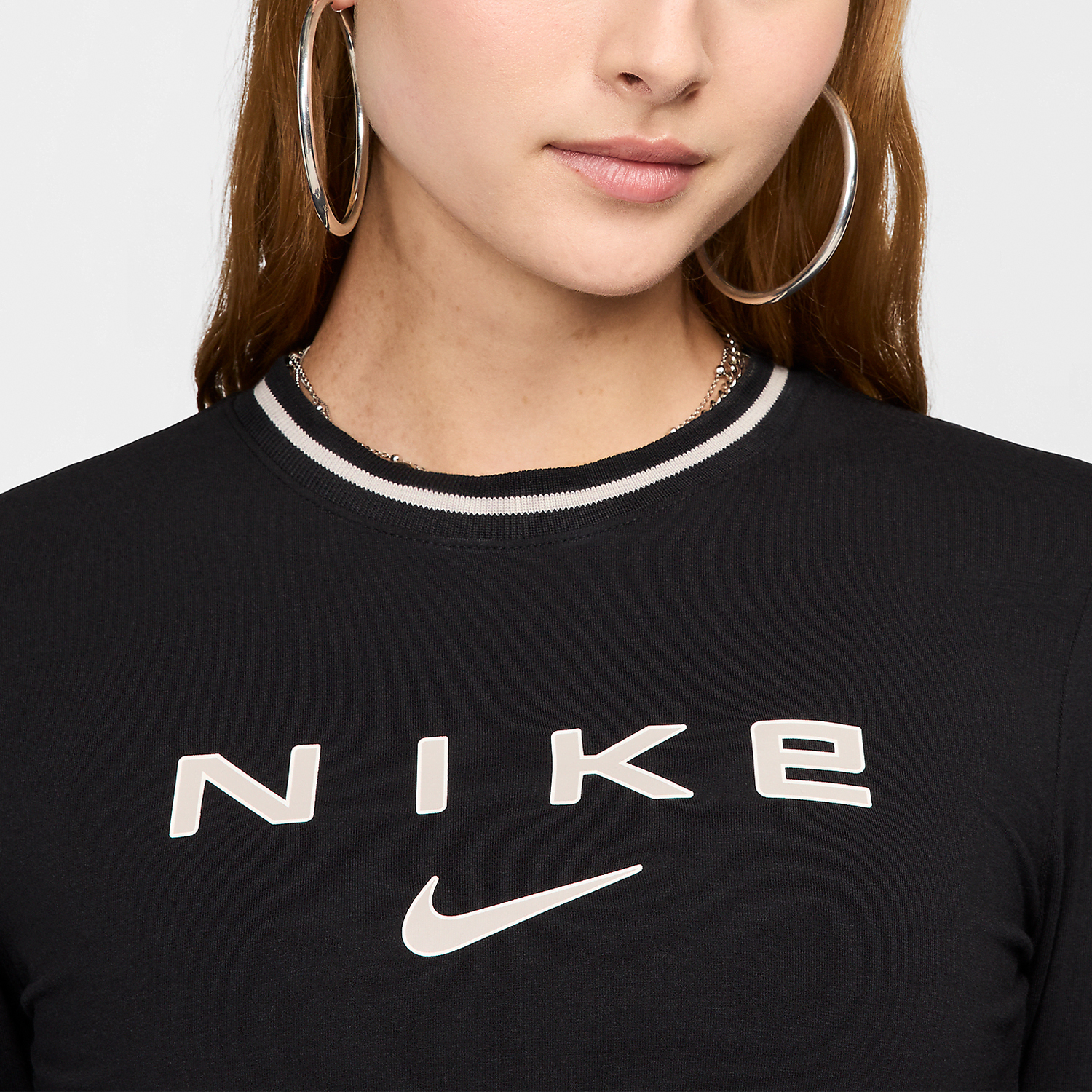 Nike Autumn New Women's Slim Casual Knitted Long-sleeved T-shirt FZ2859-010