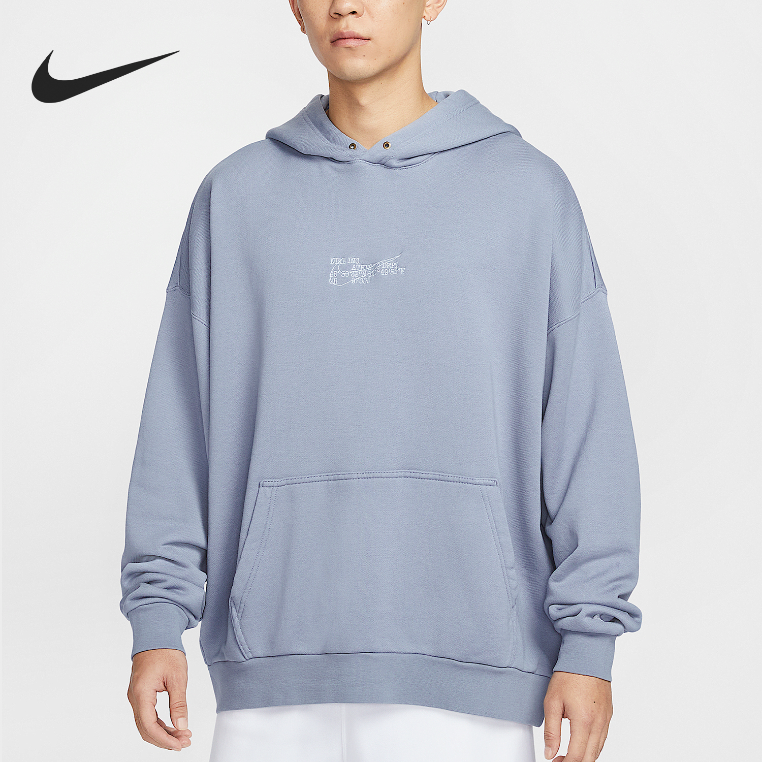 Nike New Men's Simple Loose Long-Sleeve Breathable Hooded Sweatshirt HV4722-493