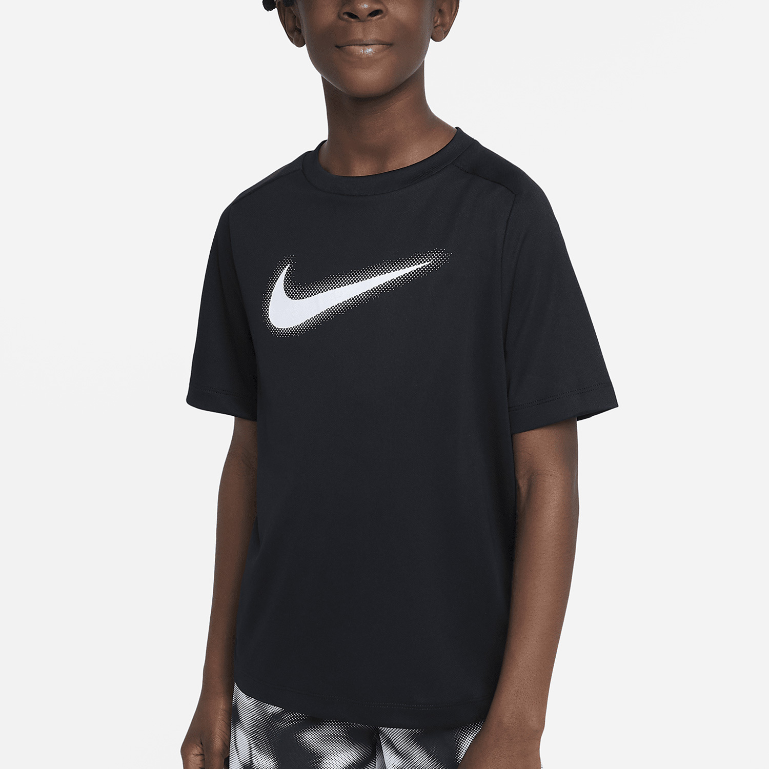 Nike Dri-FIT Big Kids' New Summer Round Neck Short Sleeve Shirt DX5386-010