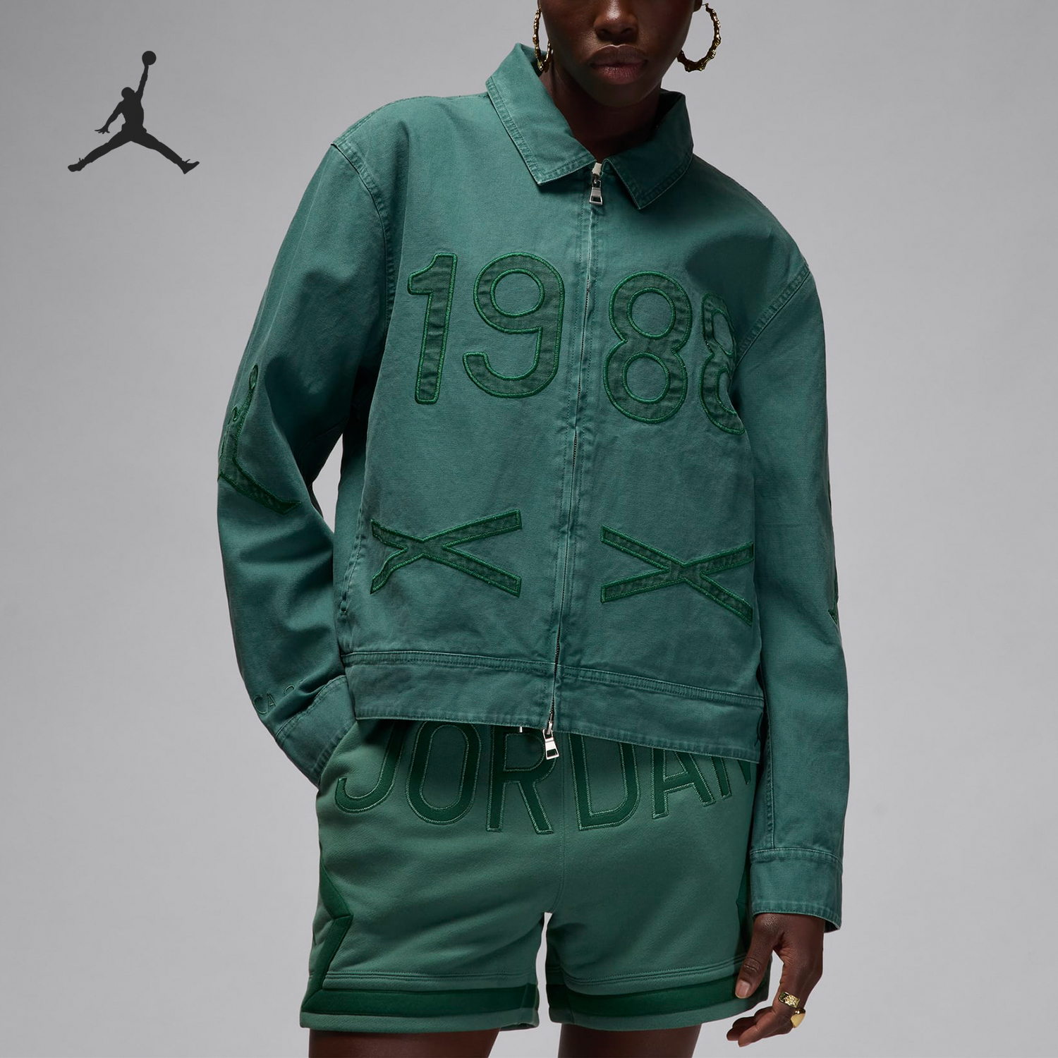 Nike JORDAN Men's and Women's Fashion Collar Sports Leisure Jacket FZ7529-398