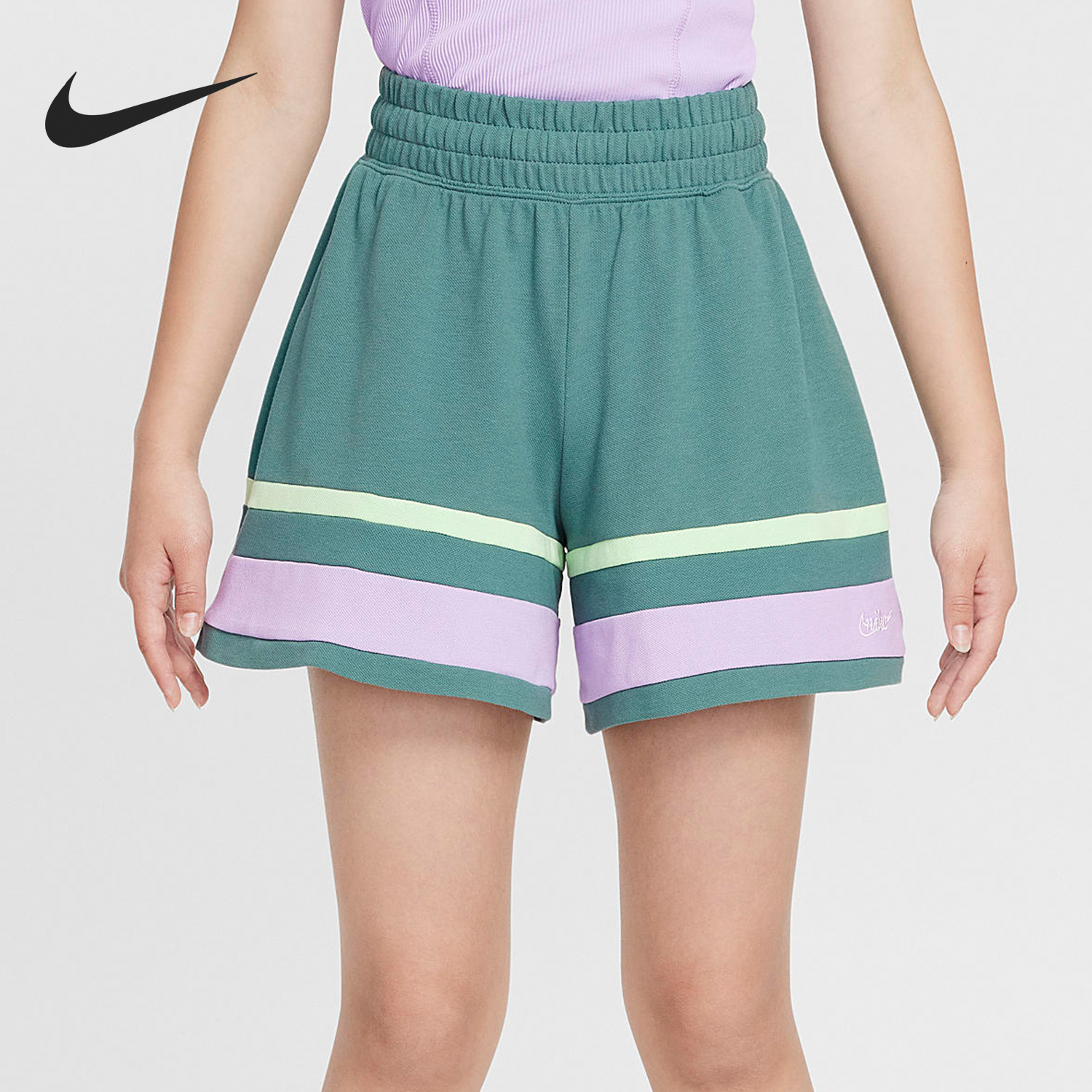 Nike New Season Kids' Loose Fit Athletic Training Knit Shorts FV0190-361
