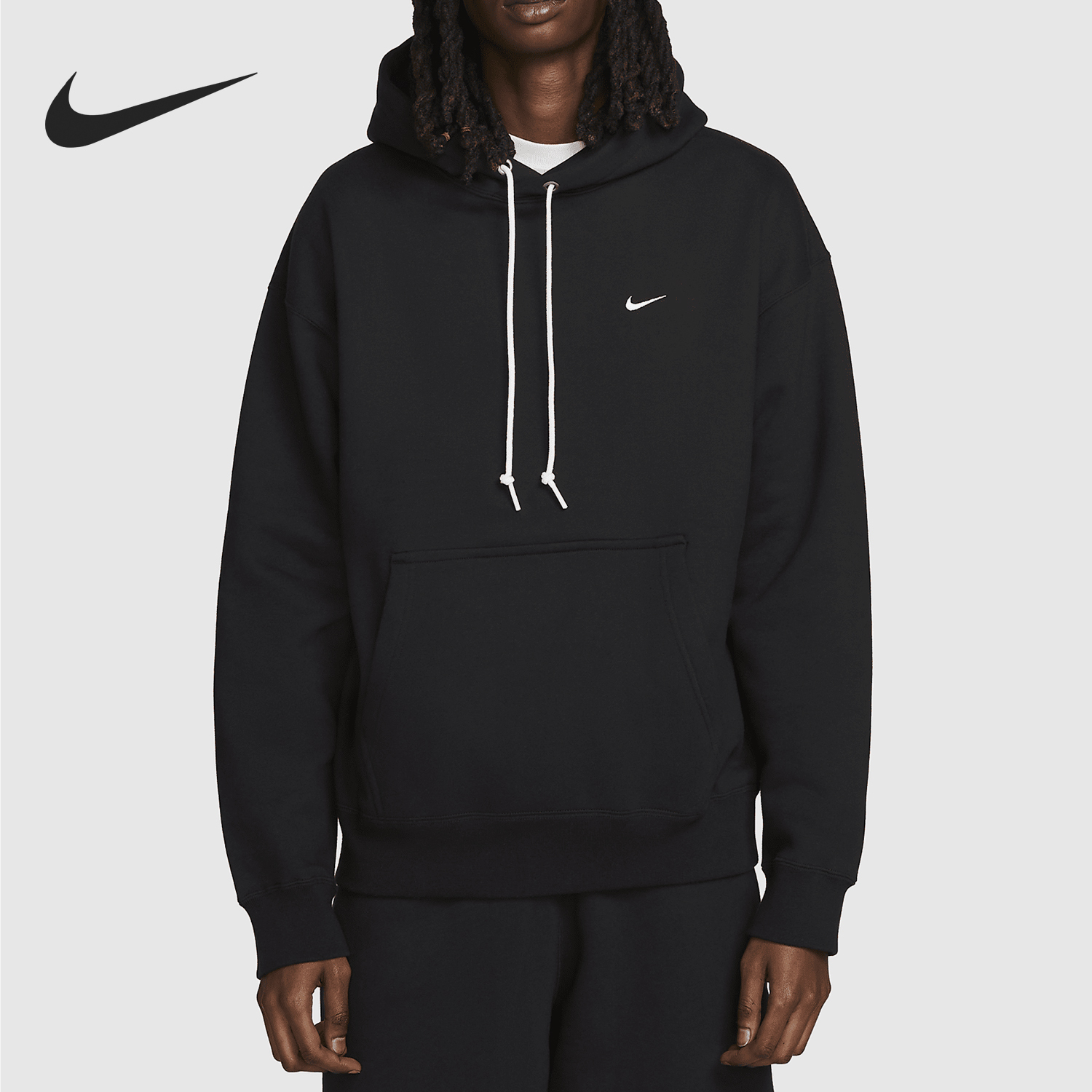 Nike Solo Swoosh Men's Fleece Hooded Sweatshirt DX1355-010