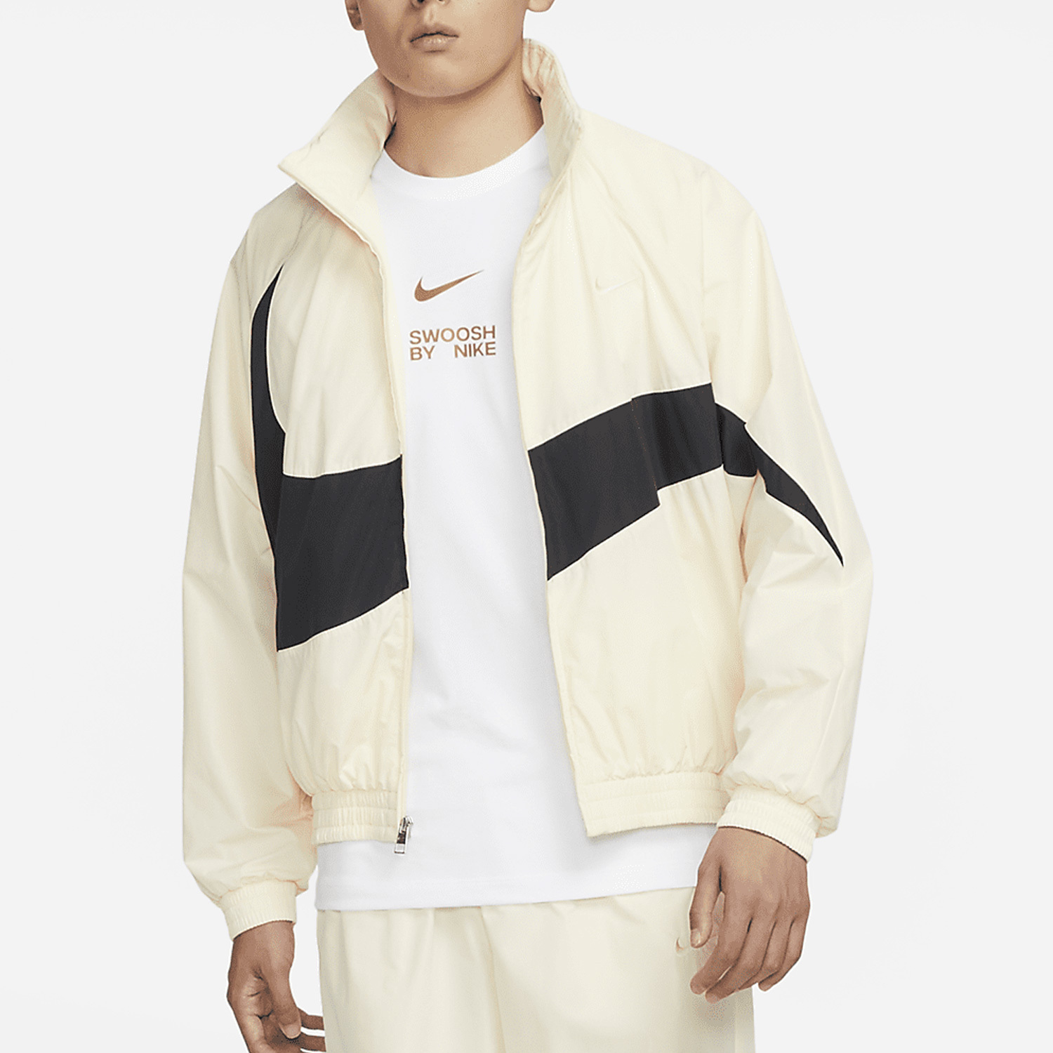 Nike Sports Men's Breathable Casual Stand Collar Printed Woven Jacket FB7878-113
