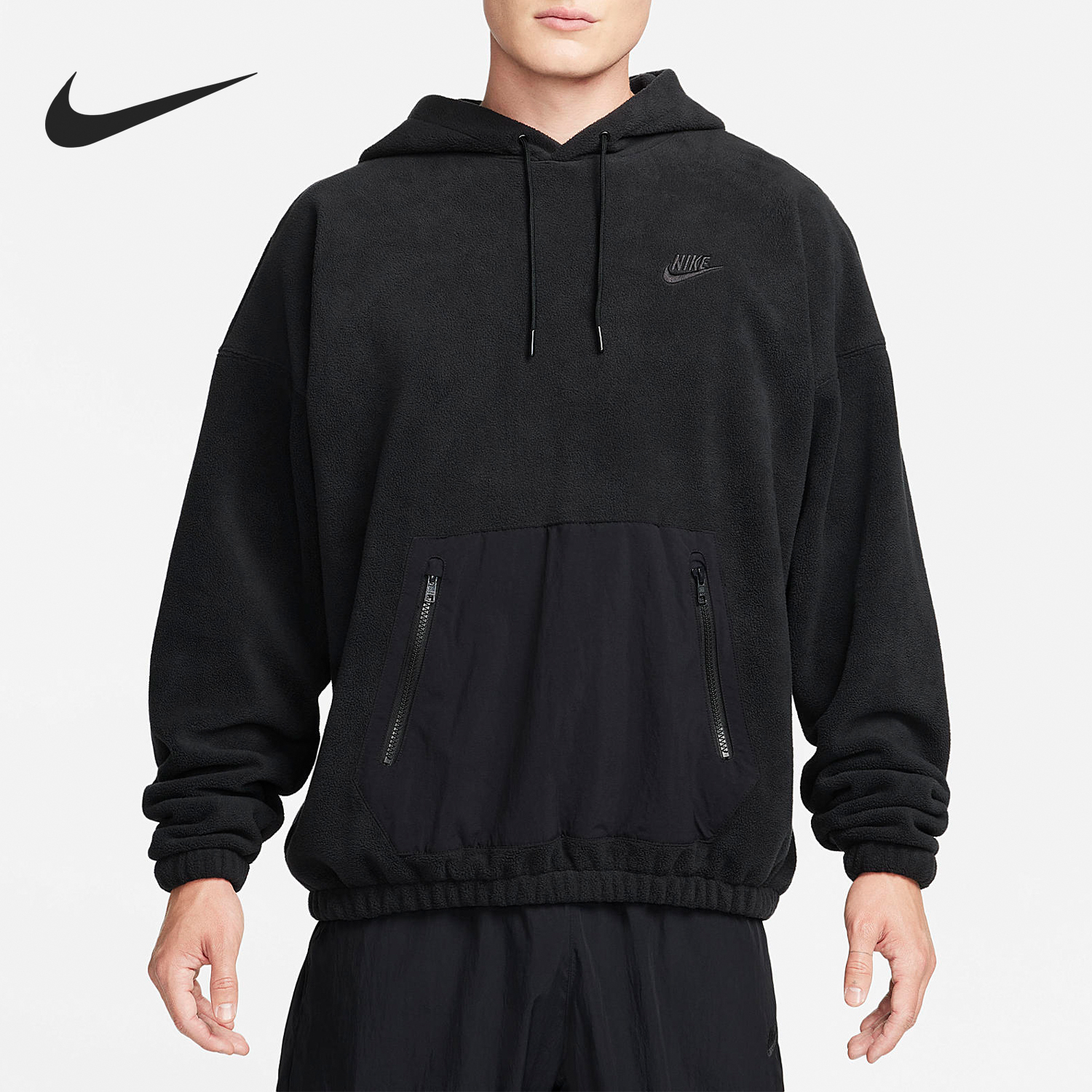 Nike Spring Men's Knit Hooded Casual Sports Sweatshirt FB8389-010