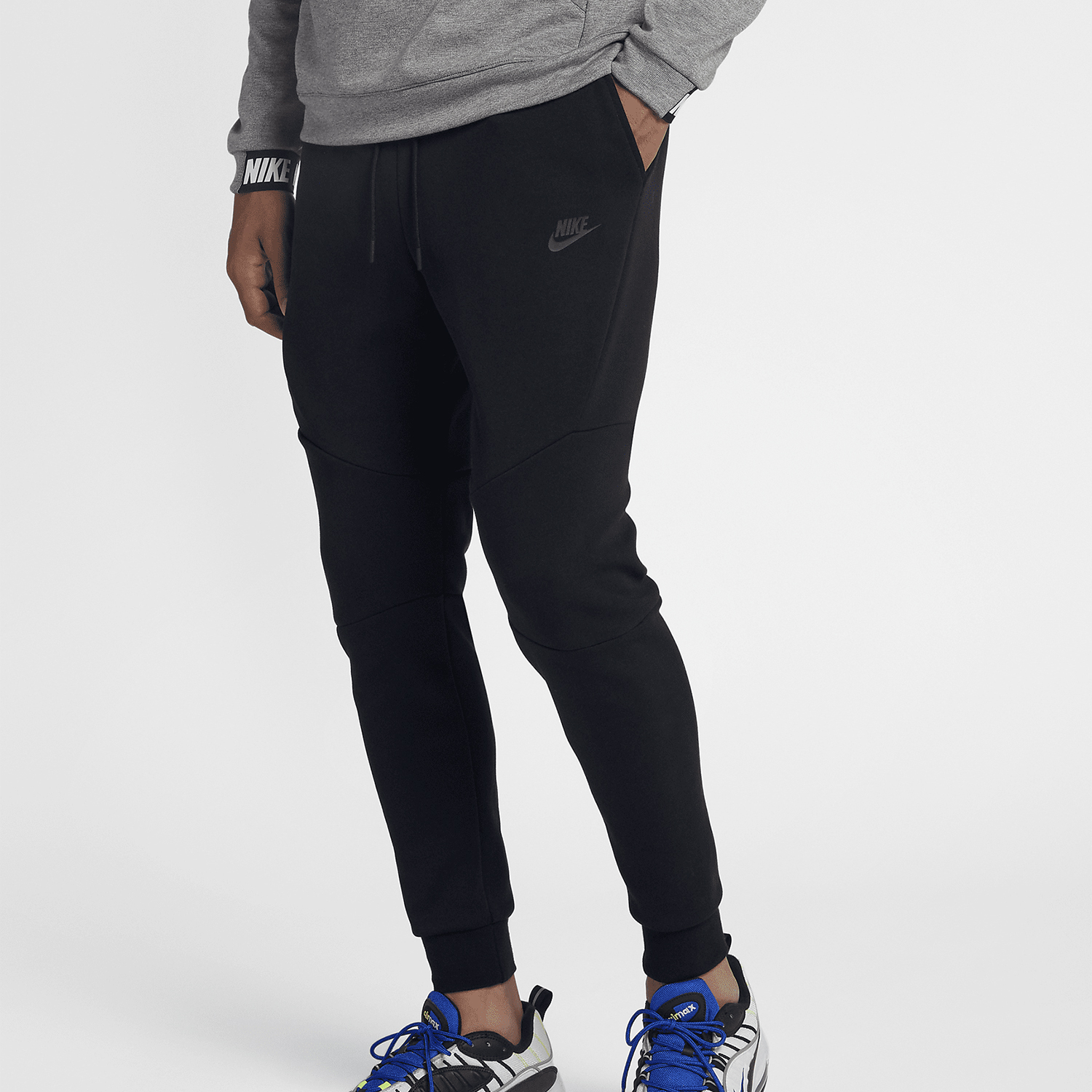 Nike Men's New Sports Mesh Basketball Training Drawstring Long Pants 805163-010