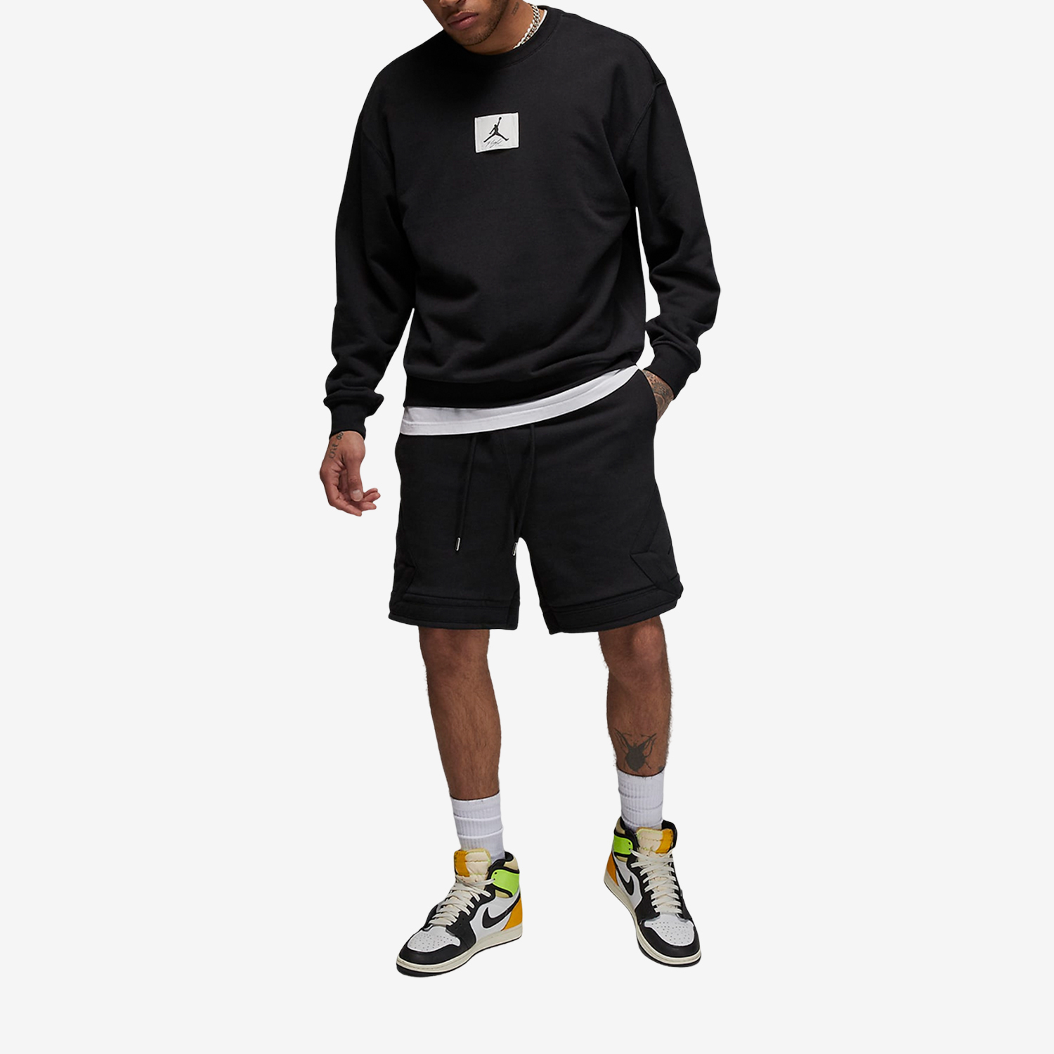 Nike Jordan Men's Casual Slim Fleece Warm Round Neck Sports Sweatshirt FB6935-010