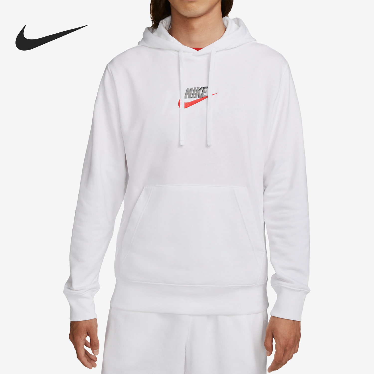 Nike New Season Embroidered Hooded Casual Men's Sport Sweatshirt FB7789-100
