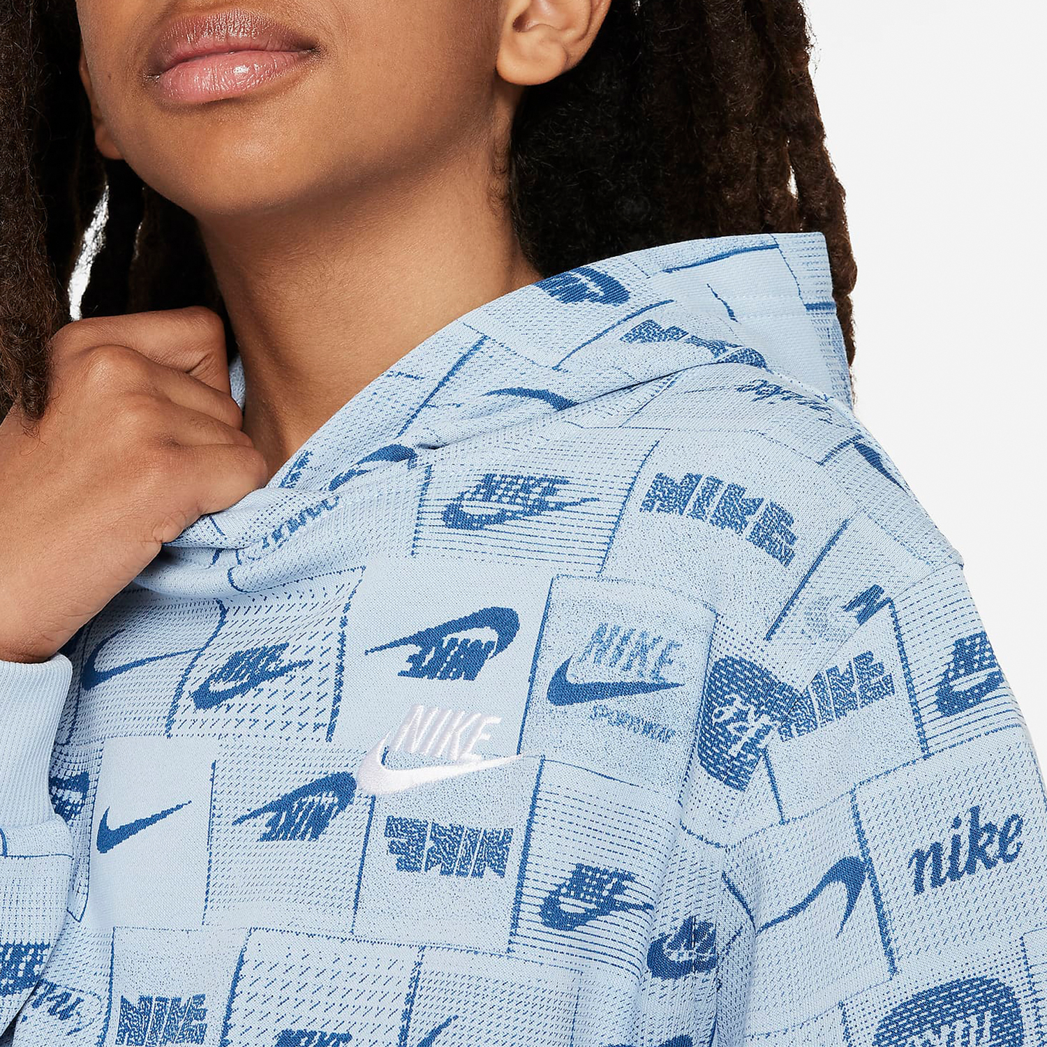 Nike Sportswear Big Kids Thin Fleece Sports Hooded Sweatshirt FN8741-440