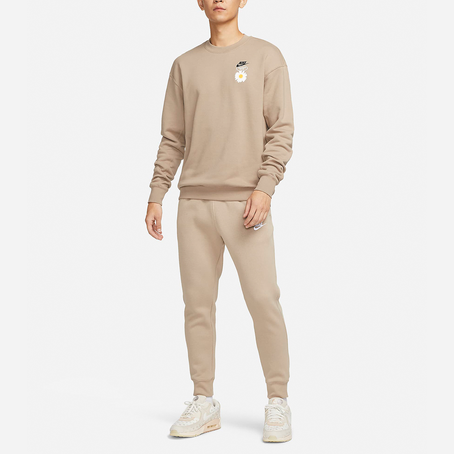 Nike Men's Chrysanthemum Print Knitted Warm-up Hoodie for Autumn and Winter HJ0836-247