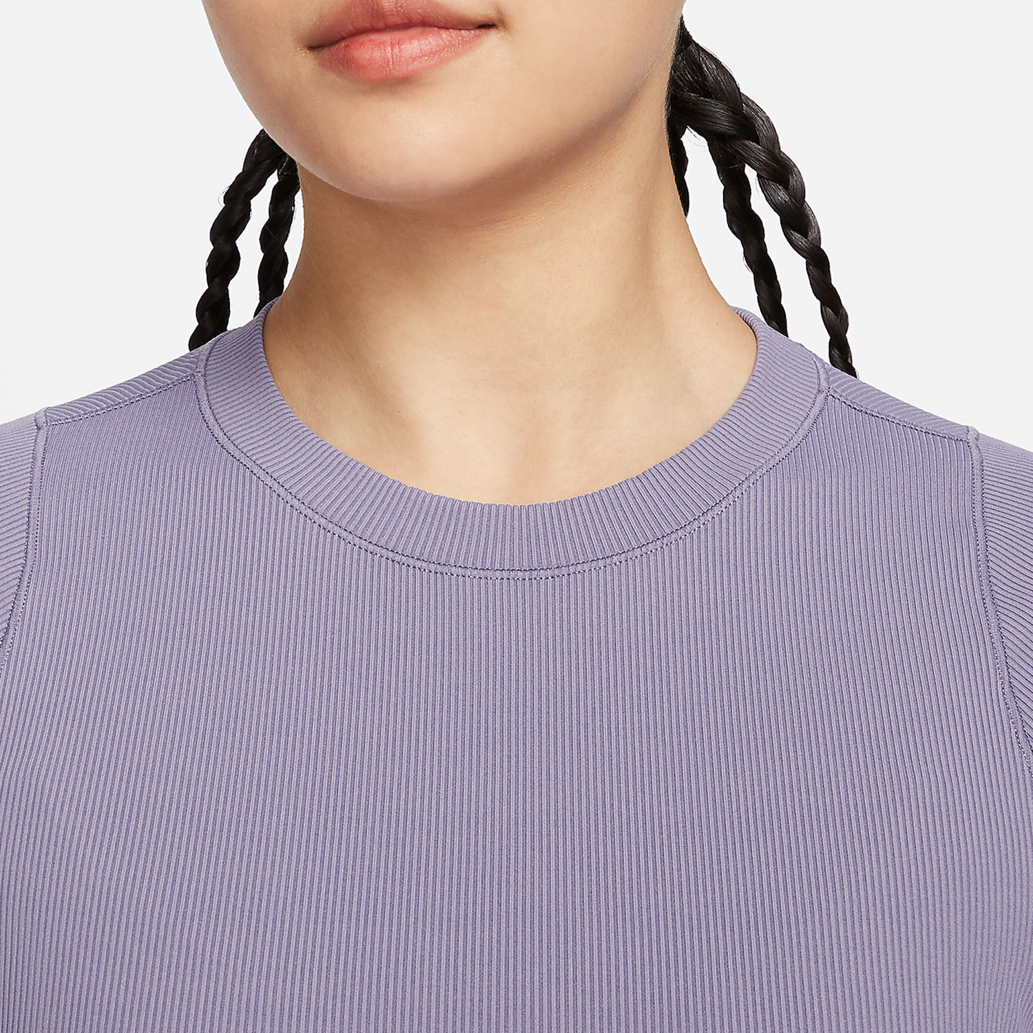 Nike New Women's Sports Ribbed Short Sleeve Top FN7468-509