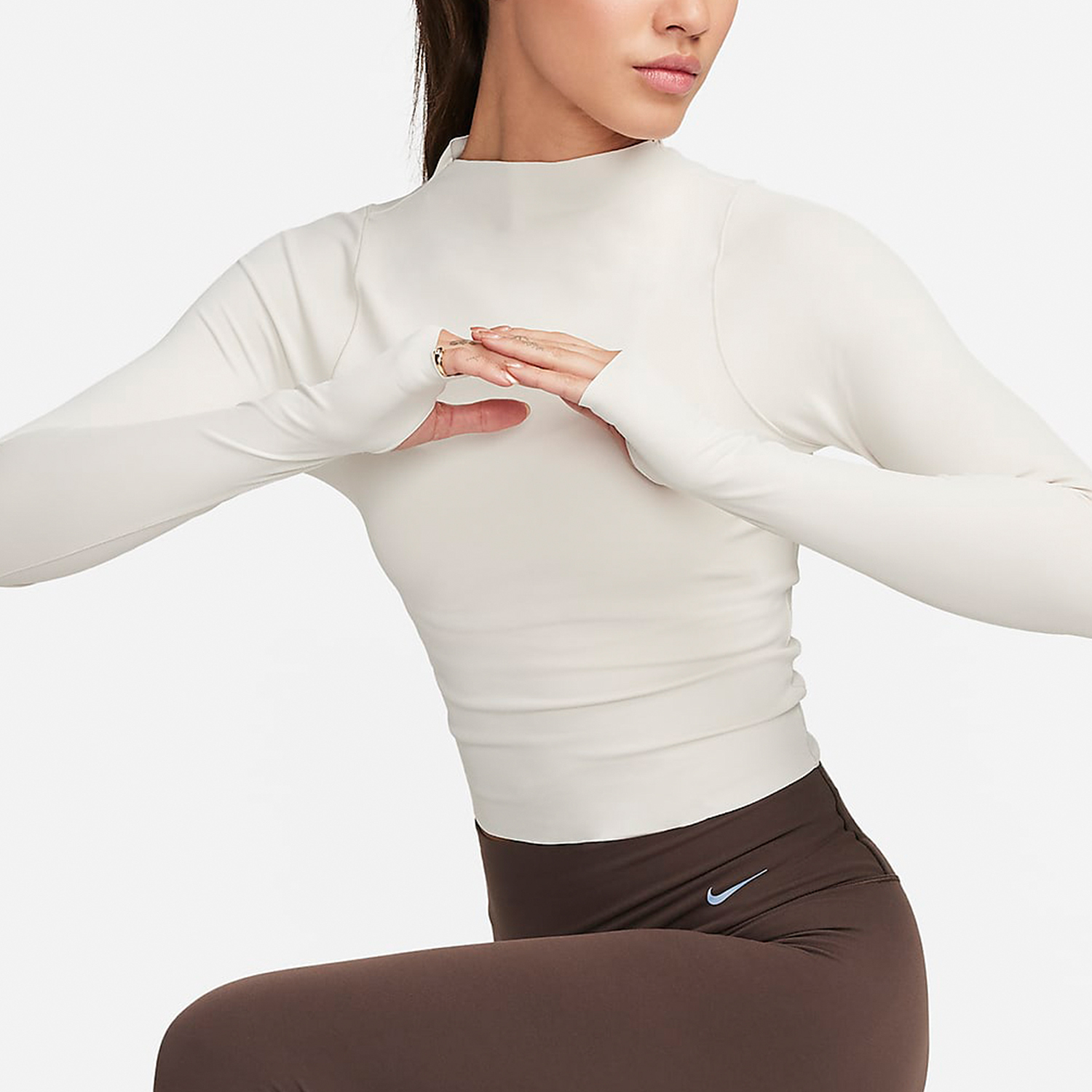 Nike New Women's Elastic Breathable Casual Long Sleeve T-Shirt FN3023-104