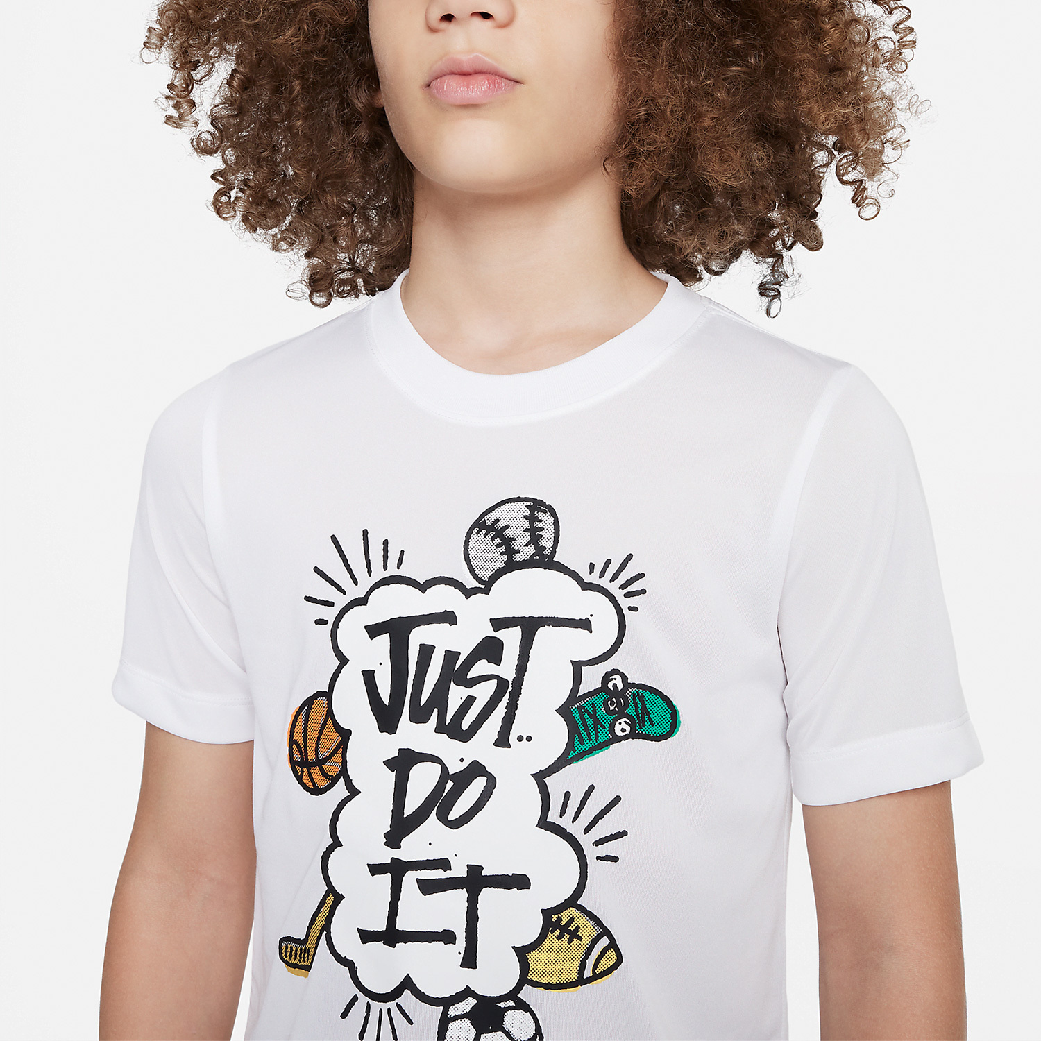 Nike New Season Big Kids' Sport Casual Round Neck Short Sleeve DX9534-100