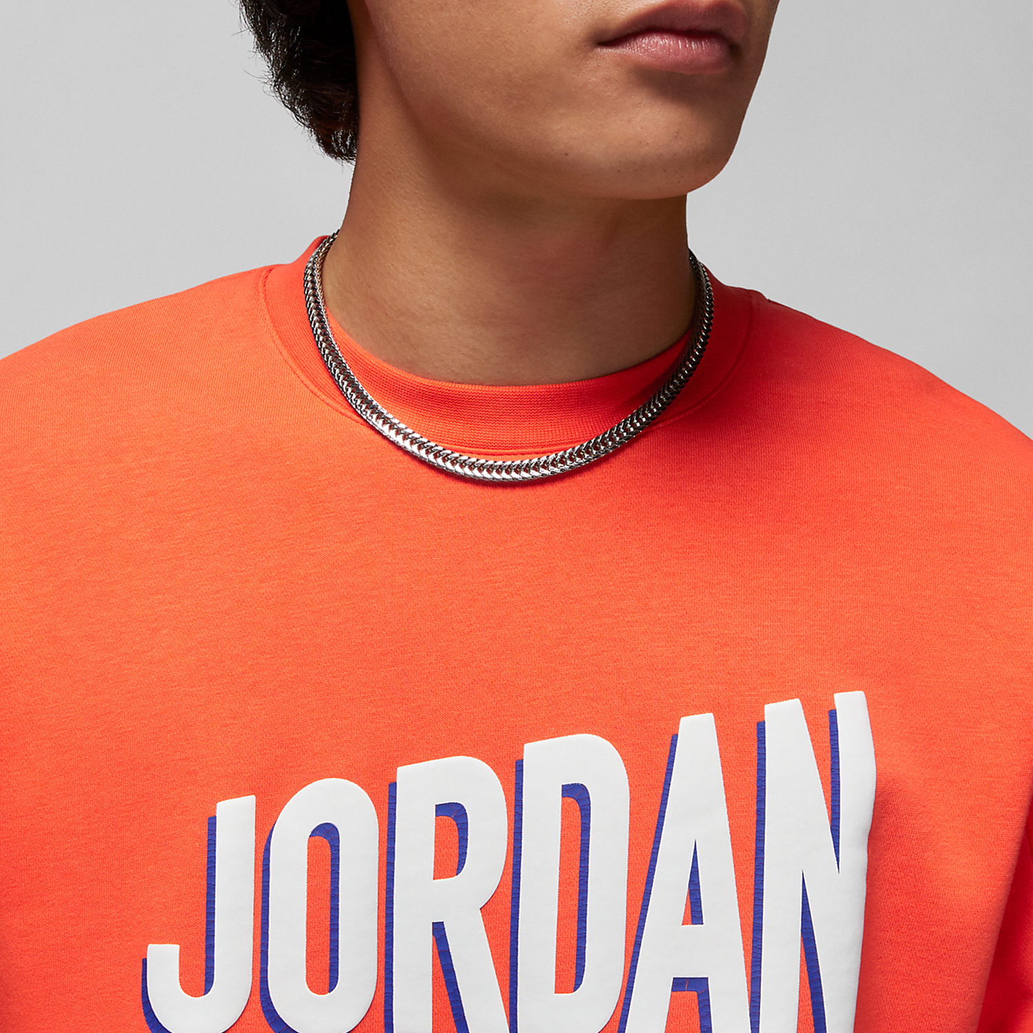 Nike JORDAN Men's Fleece Lined Loose Round Neck Pullover Sweatshirt DV7589-817