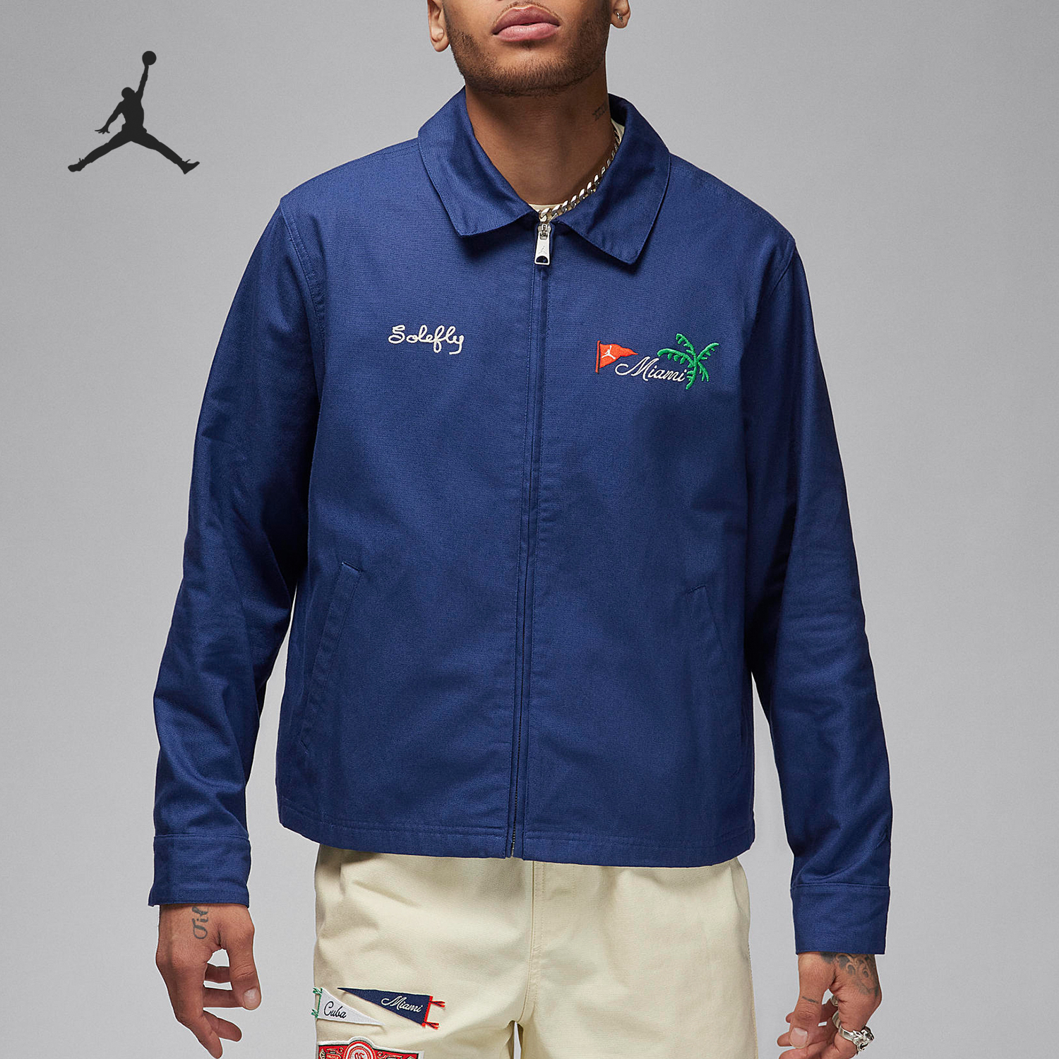 Nike JORDAN x SoleFly Collaboration Men's Casual Jacket FQ3805-410