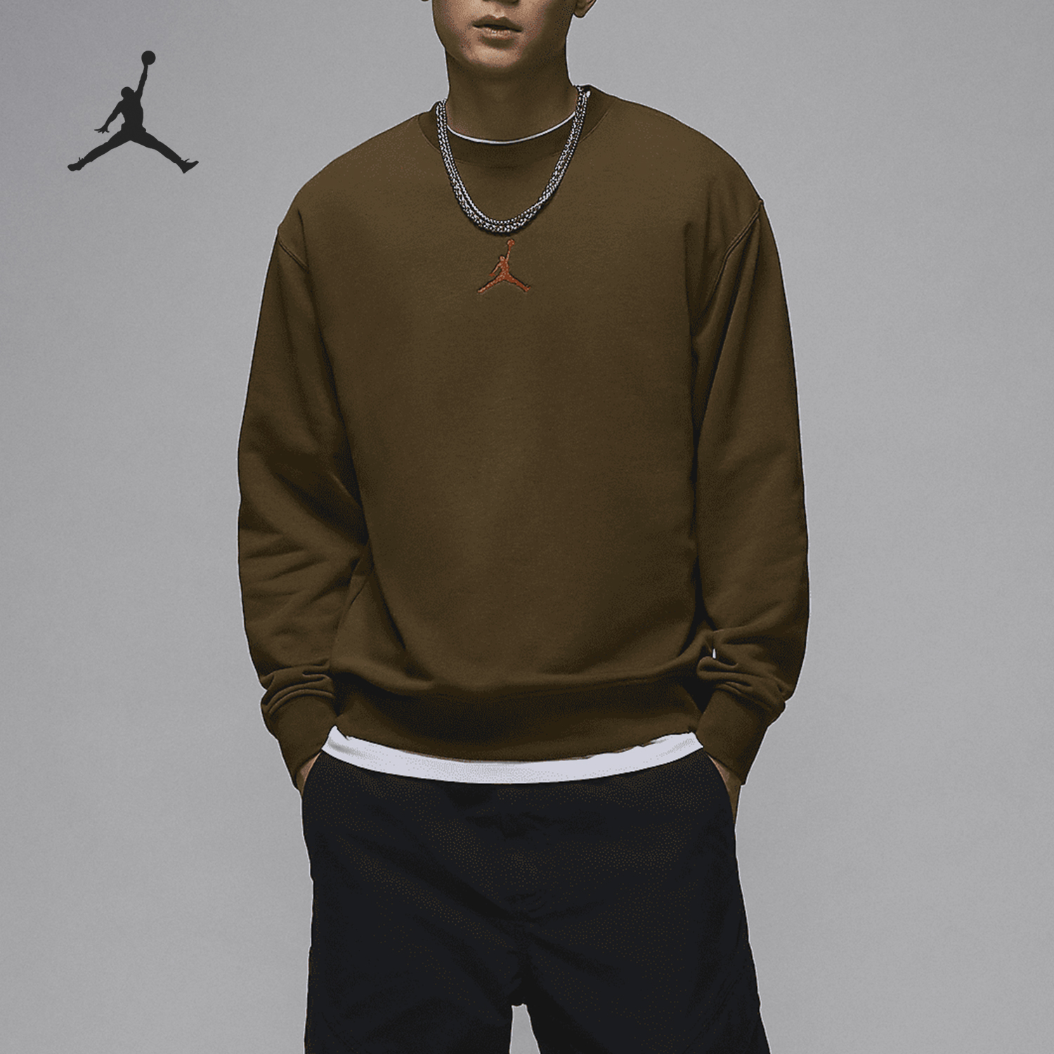 Nike JORDAN Men's Knitted Basketball Printed Woolen Hoodie HV1750-366