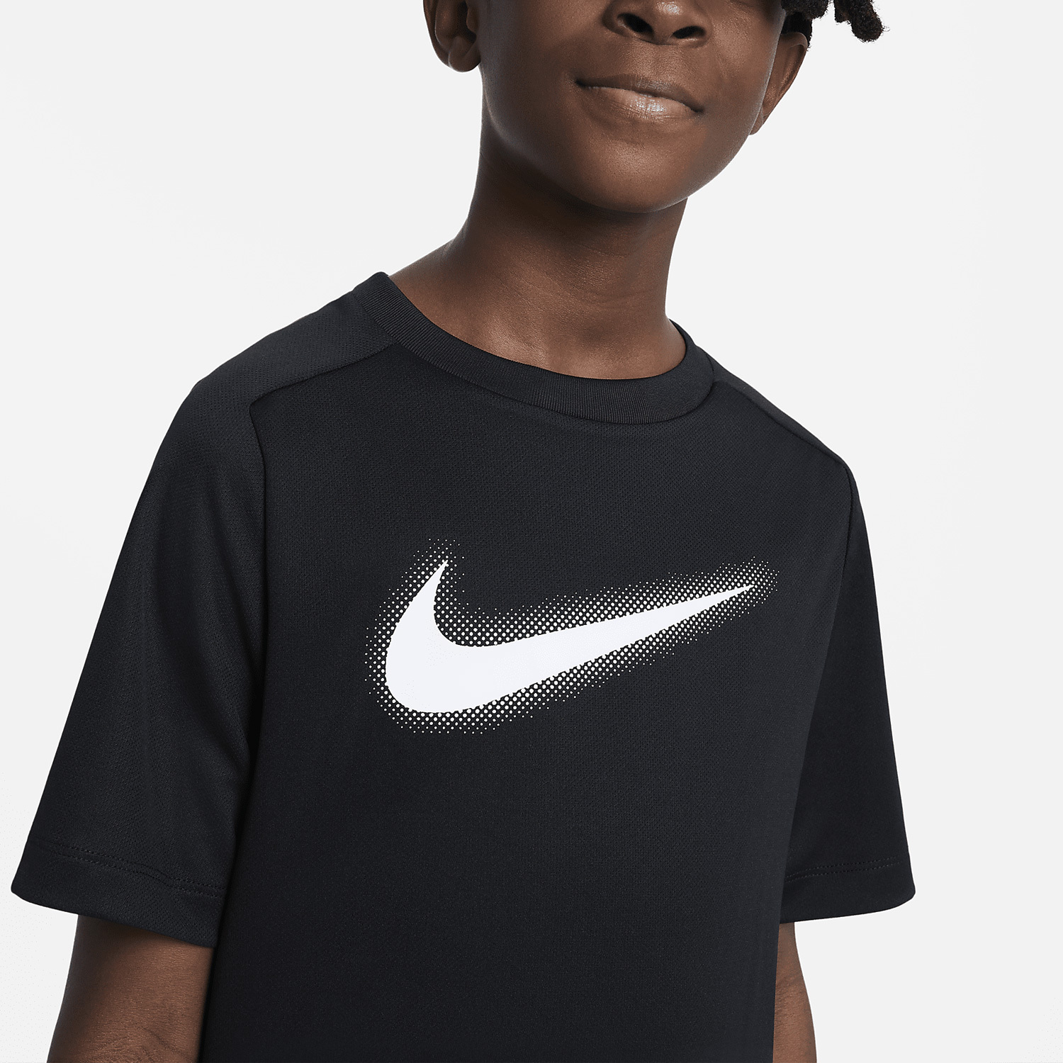Nike Dri-FIT Big Kids' New Summer Round Neck Short Sleeve Shirt DX5386-010