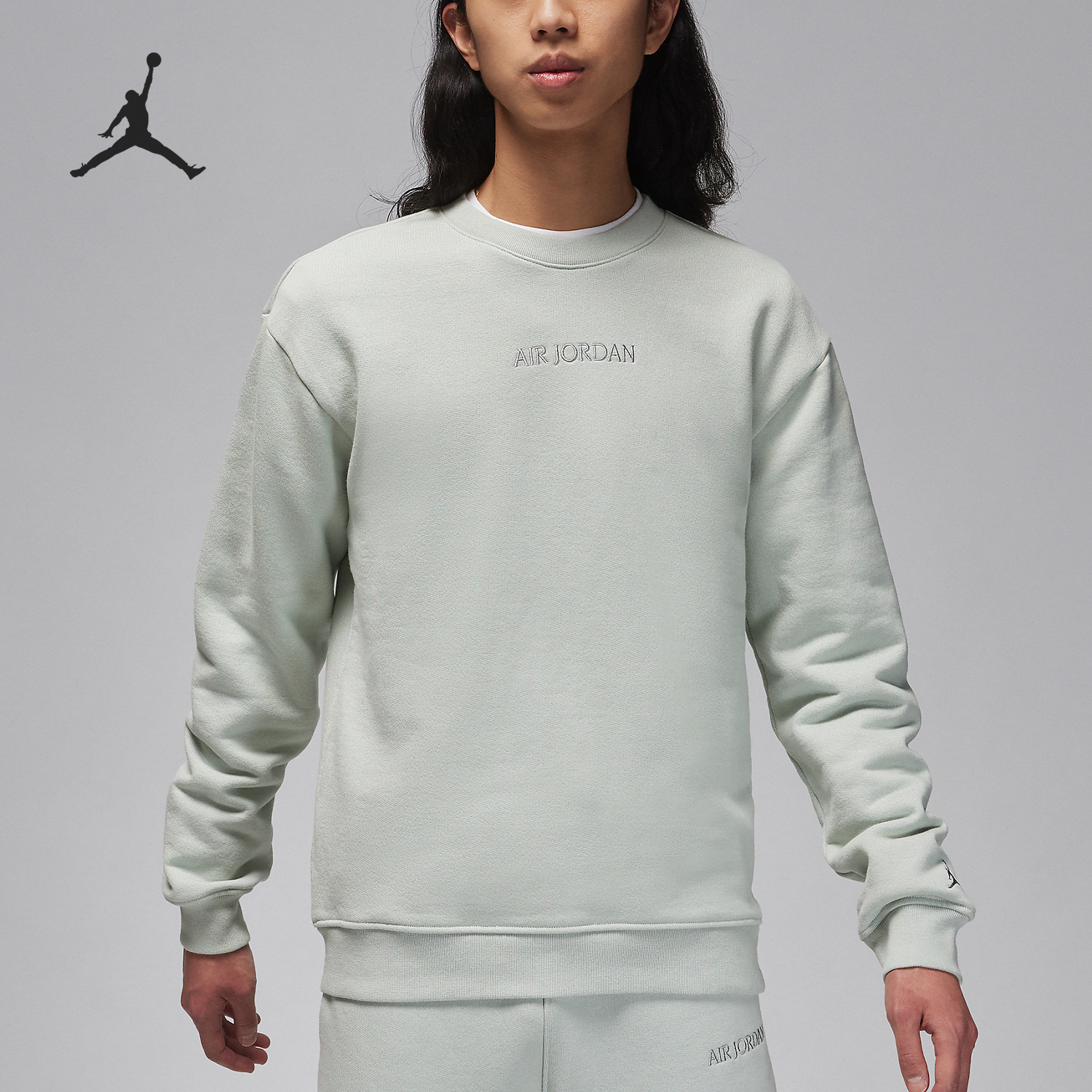Nike JORDAN Men's Knitted Loose Round Neck Hoodie FJ7789-034