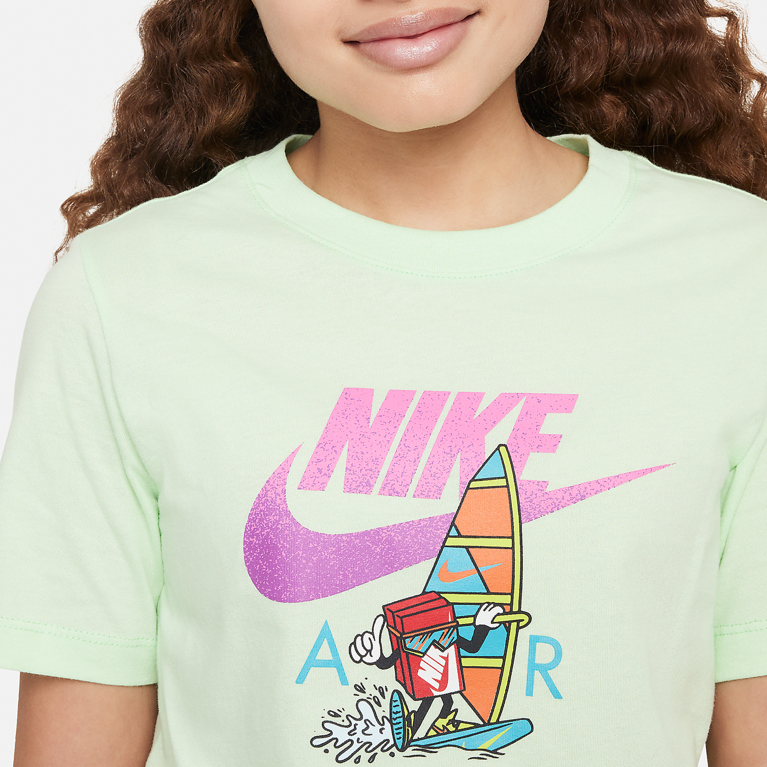 Nike Summer New Season Big Kids' Comfortable Breathable Round Neck Short Sleeve T-Shirt FV5346-376