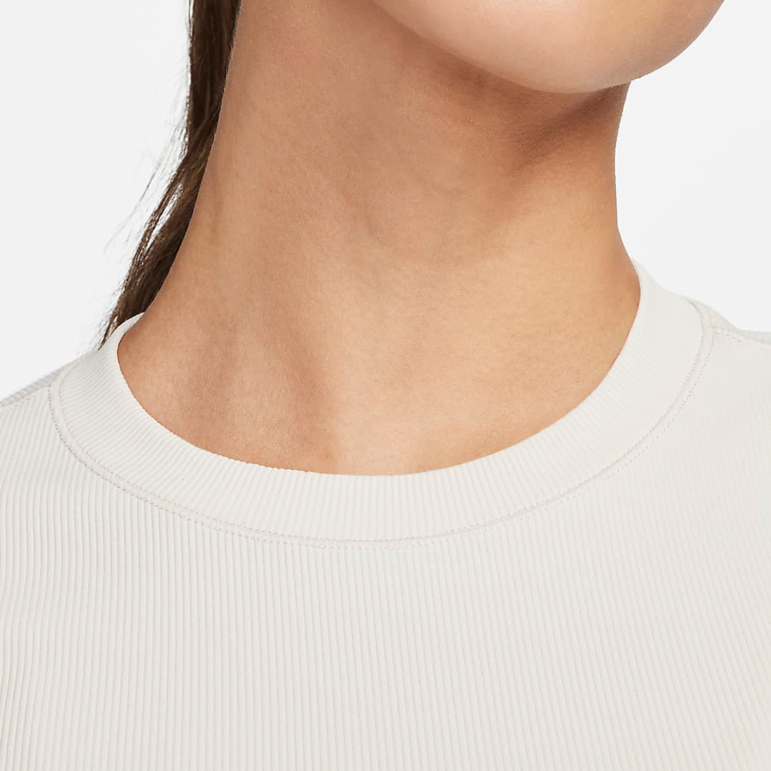 Nike's new women's short knitted breathable round neck short sleeved T-shirt FN7468-104