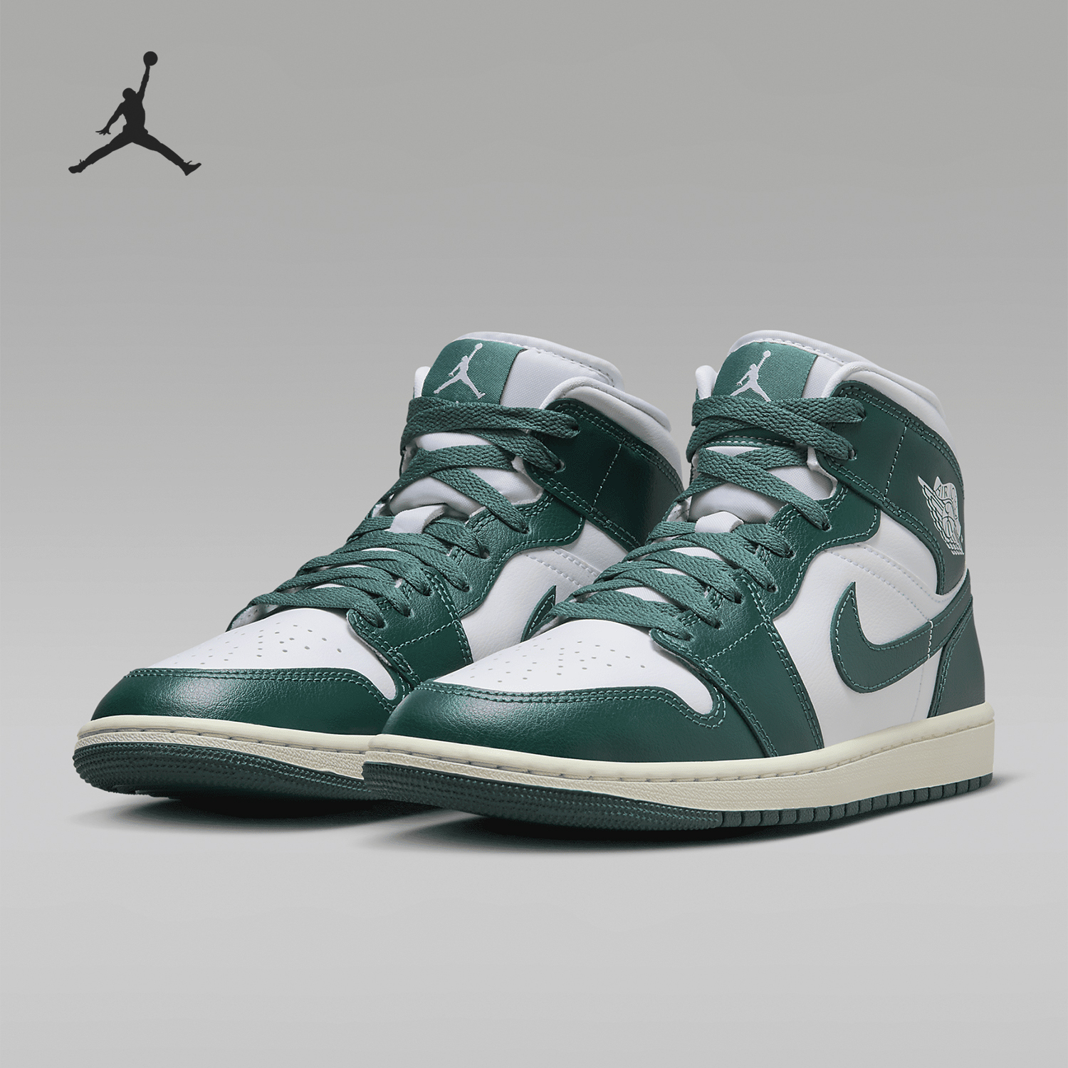 Nike Air Jordan 1 Mid Women's Sports Cushioning Sneakers BQ6472-133
