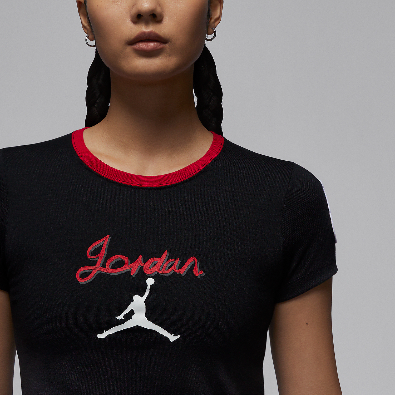 Nike JORDAN Women's slim fit breathable sports casual short sleeved T-shirt HM4895-010