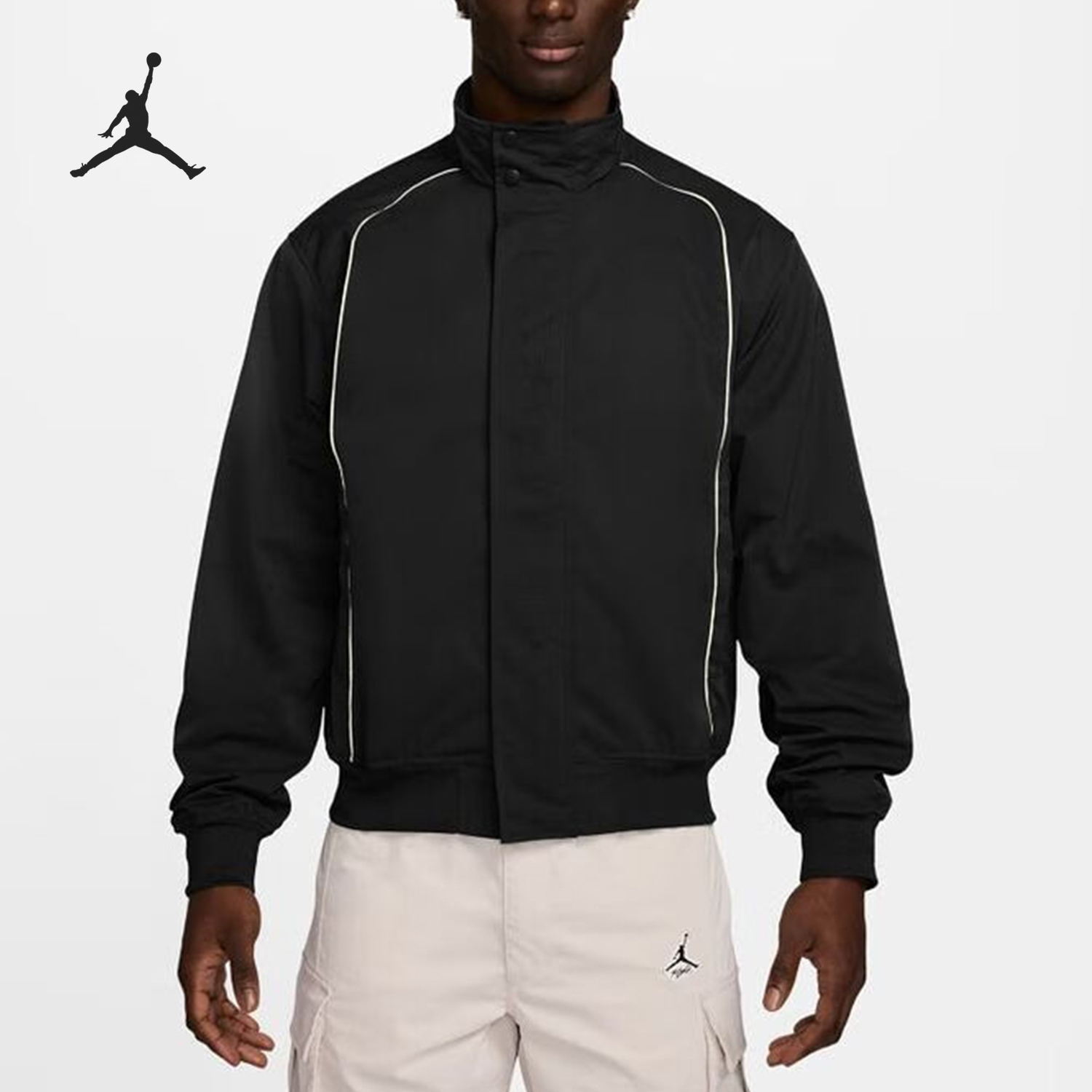 Nike JORDAN Men's Patched Fashion Stand Collar Jacket FV7242-010