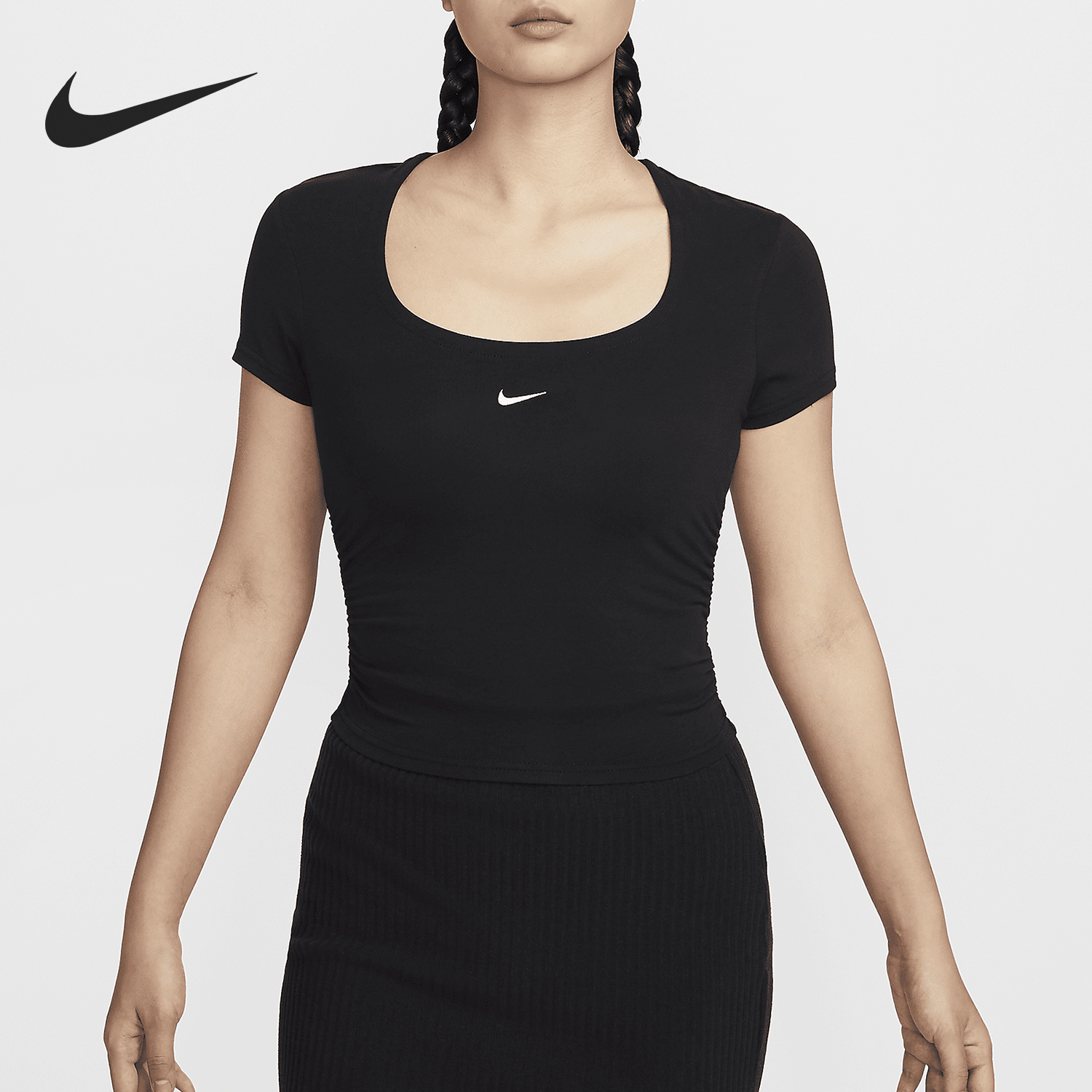 Nike New Season Women's Tight Breathable Casual Sports Short Sleeve FZ7991-010