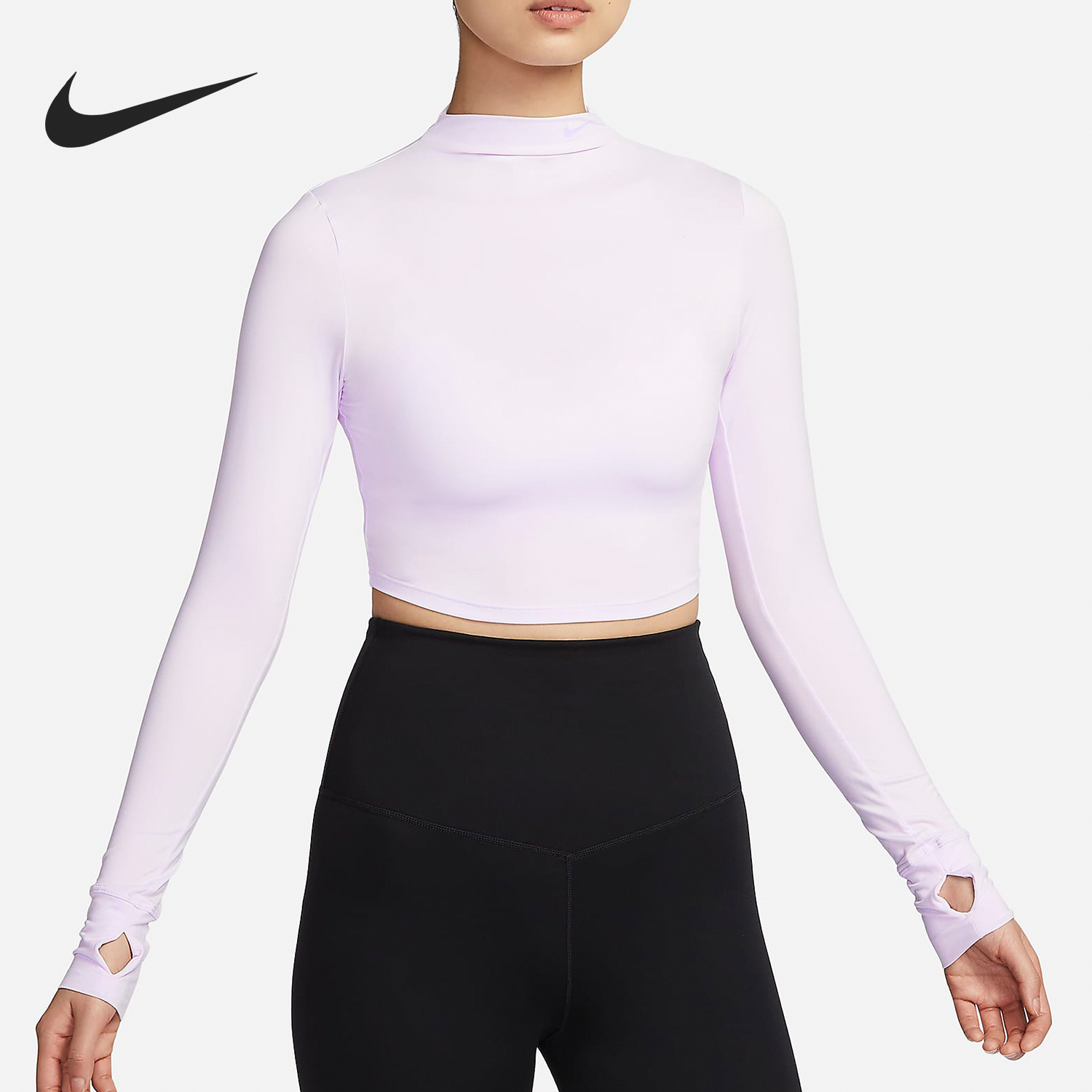 Nike new women's training and fitness breathable short long sleeved T-shirt FZ6567-551