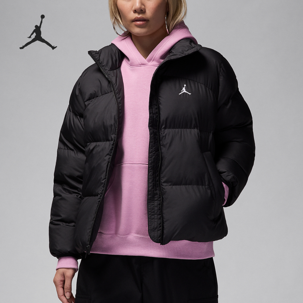 Nike genuine new JORDAN women's warm and skin friendly zipper jacket FZ4528-010