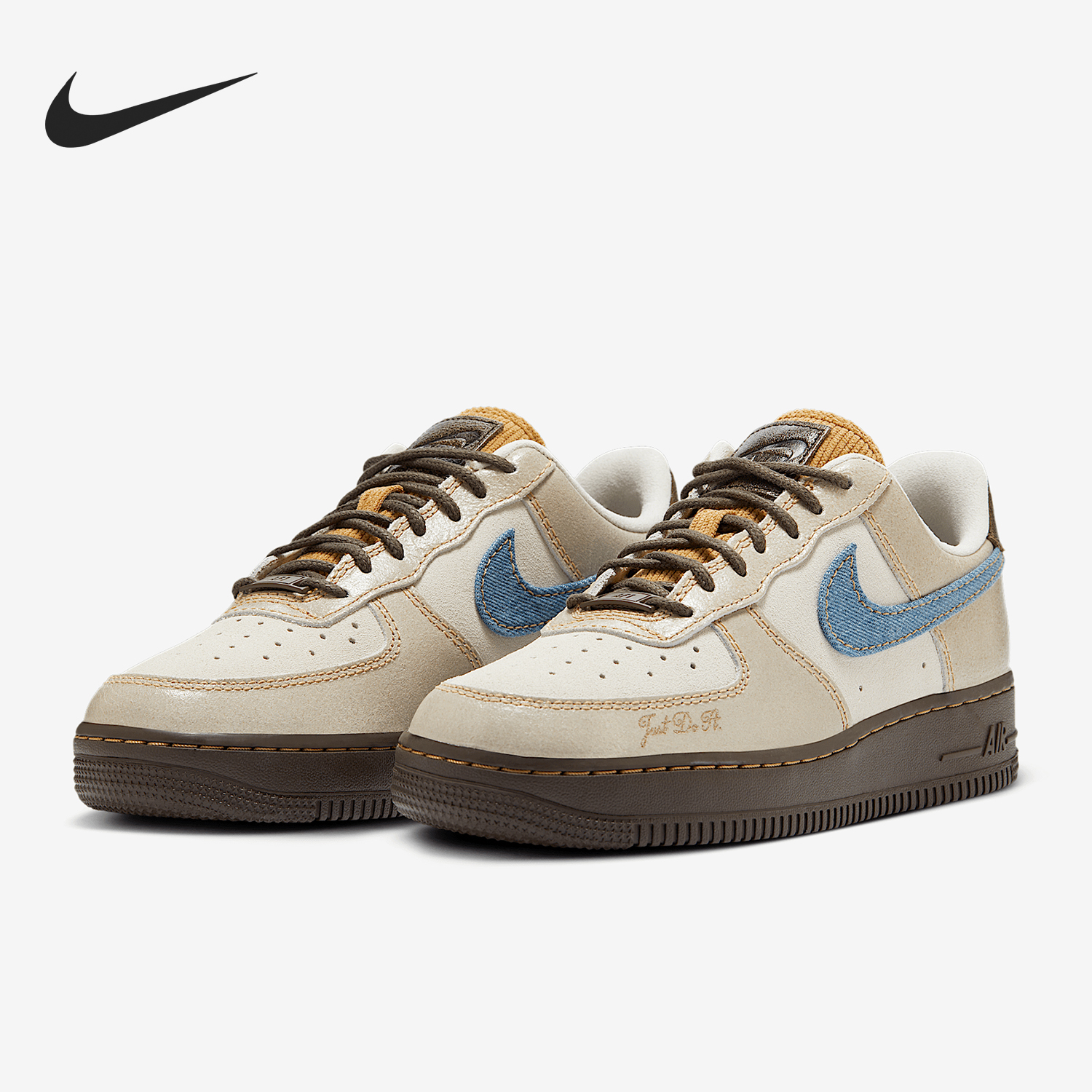 Nike genuine Air Force 1 women's thick soled classic wear-resistant board shoes HQ3458-142