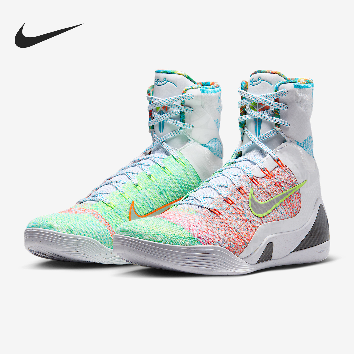 Nike genuine Kobe 9 men's fashionable high top training durable basketball shoes FZ7335-101