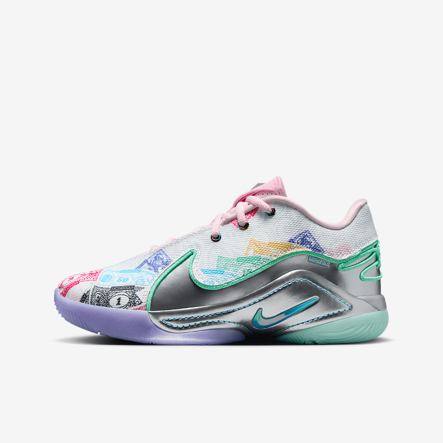 Nike genuine autumn new children's fashionable cushioned and wear-resistant basketball shoes HV6873-100