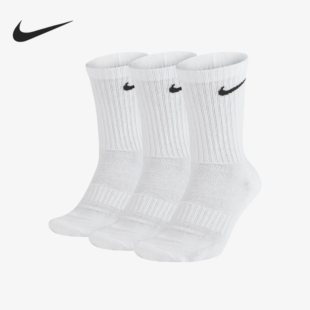 Nike genuine U NK EVERYDAY CUSH CREW 3PR men's and women's sports socks SX7664-100