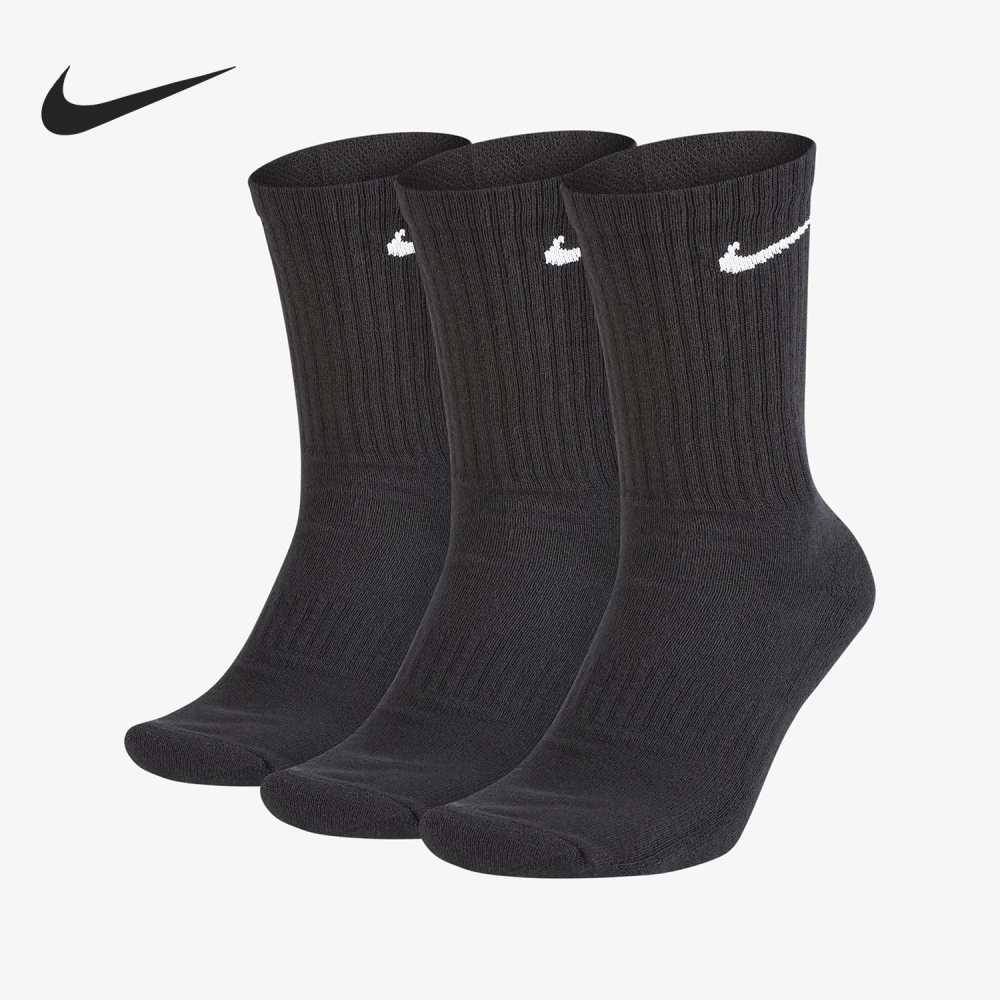 Nike genuine Men's and Women's Mid-Calf Breathable Training Socks Three Pairs SX7664-010