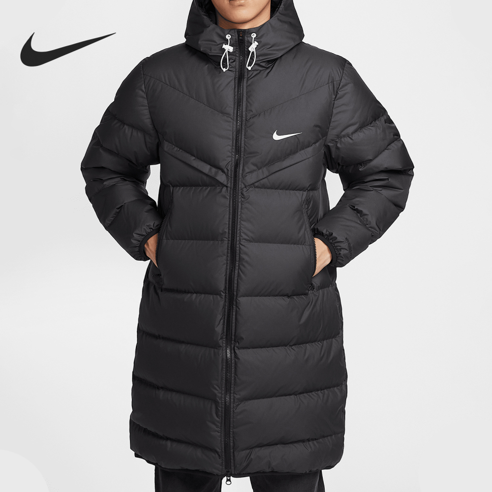 Nike genuine 24 winter new men's warm mid to long down jacket HQ4185-010