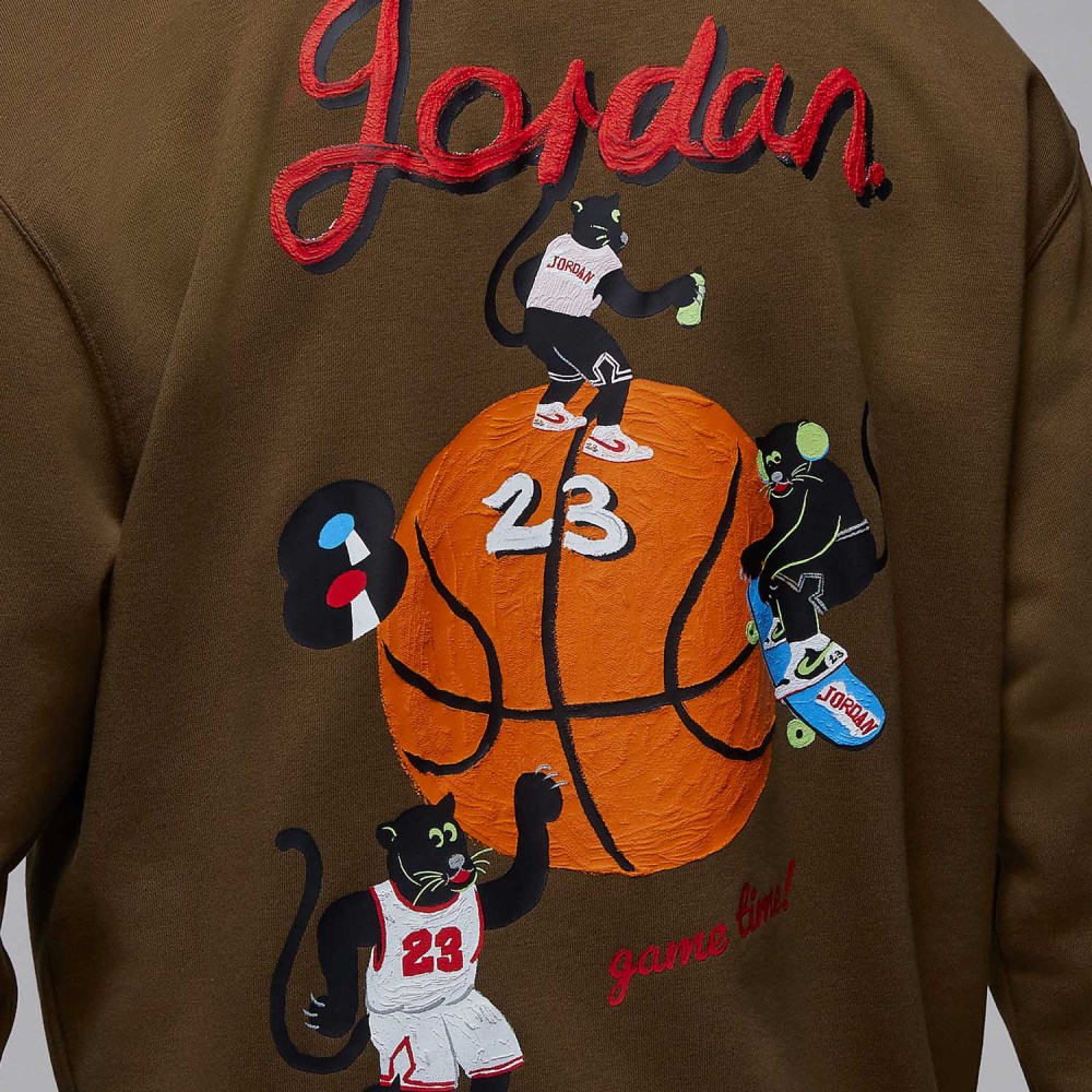 Nike genuine JORDAN men's knitted basketball printed looped sweatshirt HV1750-366