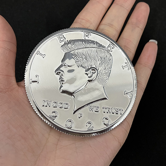 超级亮镀银美金大币(3英寸,最新2020带齿形版)