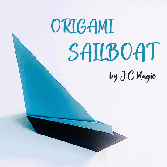 折纸帆船(蓝/白) Origami Sailboat(S069)