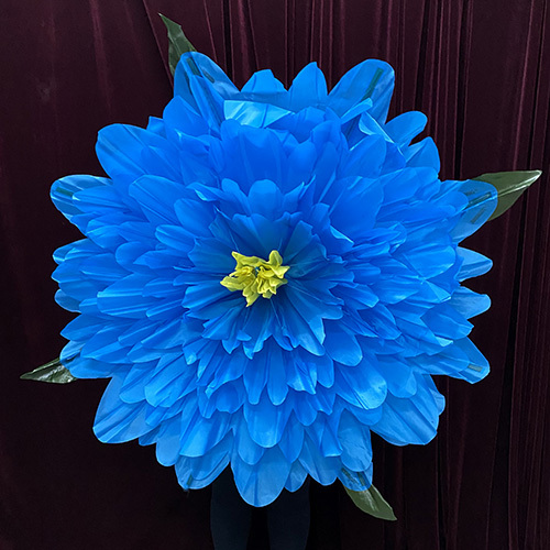 超逼真极品闪现牡丹花特大号(蓝色100厘米)