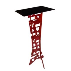新铝合金折叠魔术桌(红色)加厚版