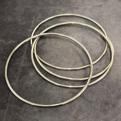 特等大号实心专业四连环(银色,直径22cm)